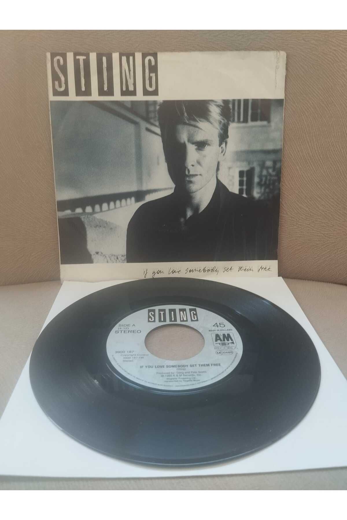 Plakperest STING - If You Love Somebody Set Them Free - 1985 Hollanda Basım 45 LİK PLAK-2.el