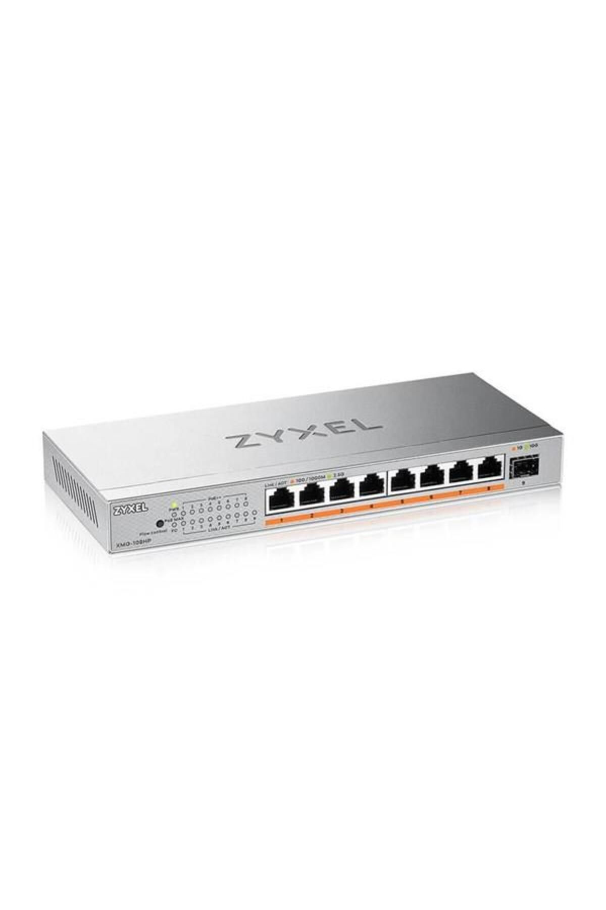 ZyXEL 8port XMG-108HP 2.5 GIGABIT 1-SFP 10GBE 100W YÖNETİLEMEZ POE SWITCH