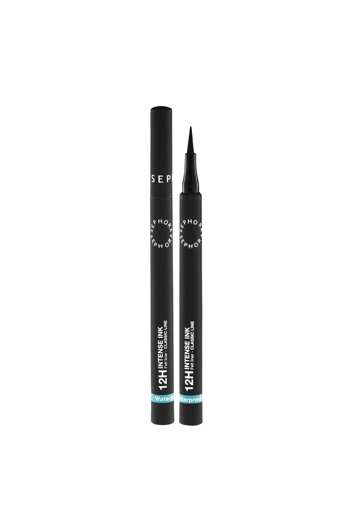 SEPHORA COLLECTION 12H Intense Ink Felt Liner Classic Line - 12 Saat Suya Dayanıklı Keçe Uçlu Eyeliner
