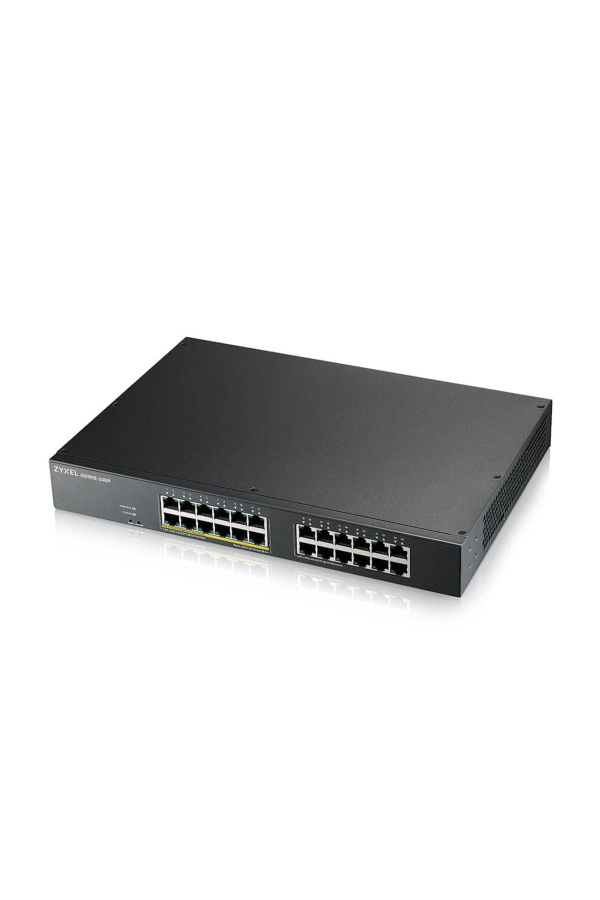 ZyXEL GS1915-24EP, 24 Port, GigaBit, 12 Port PoE, Yönetilebilir, Sessiz, Masaüstü Switch