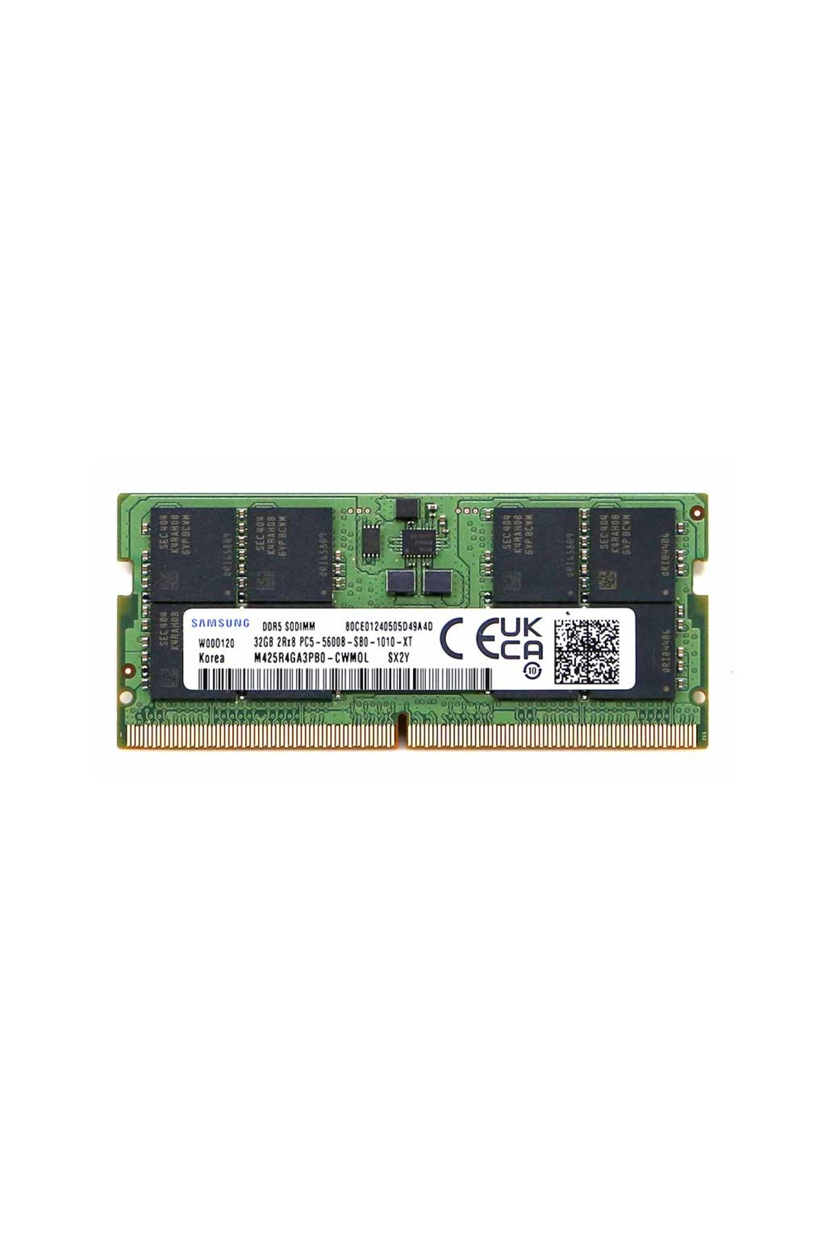 Samsung SAMSO5600/32, 32GB, DDR5, 5600MHz, CL46, 1.1V Notebook Ram (M425R4GA3BB0-CWW0L)