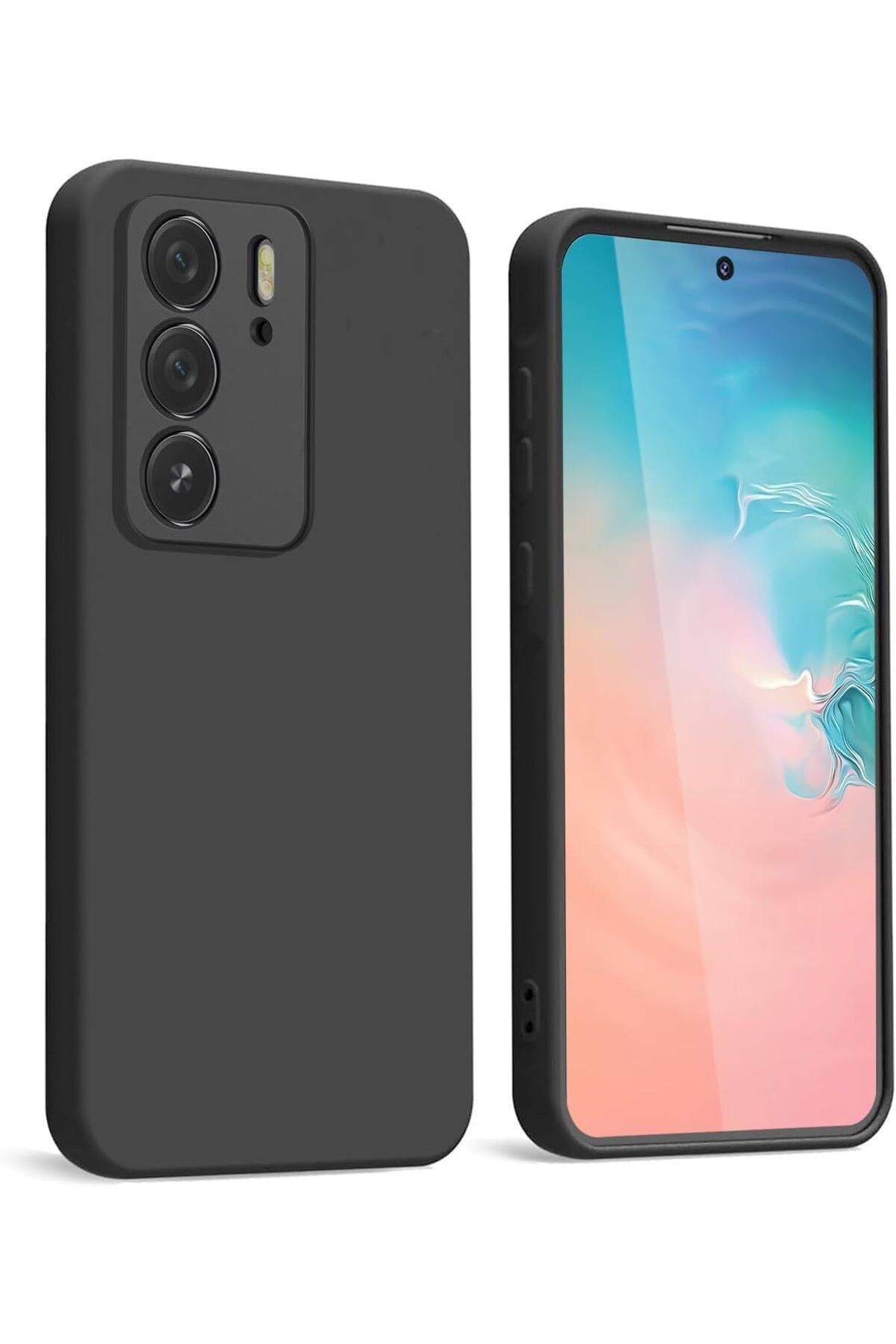 Rivor Realme C75 4G Uyumlu Kılıf Kamera Çıkıntılı İpeksi Yumuşak Dokulu Dayanıklı Lansman Kapak