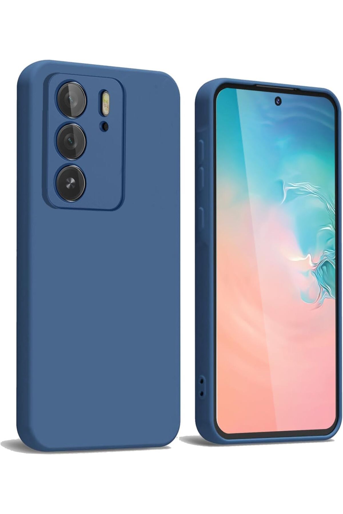 Rivor Realme C75 4G Uyumlu Kılıf Kamera Çıkıntılı İpeksi Yumuşak Dokulu Dayanıklı Lansman Kapak