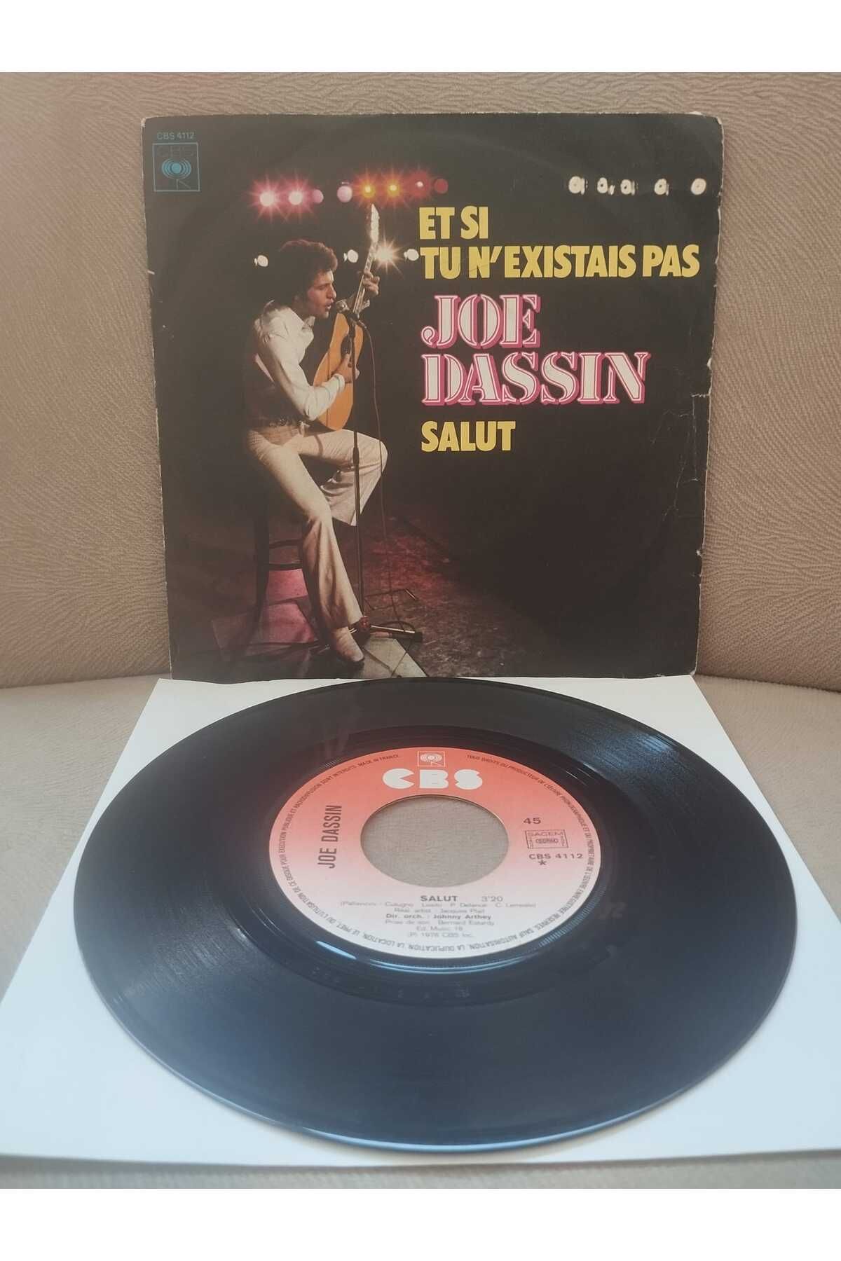 Plakperest Joe Dassin – Salut / Et Si Tu N’Existais Pas - 1976 Almanya Basım 45 lik Plak-2.EL