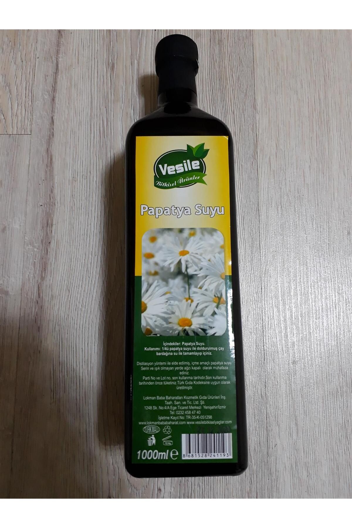 Vesile Papatya Suyu 1 Lt. Cam Şişe