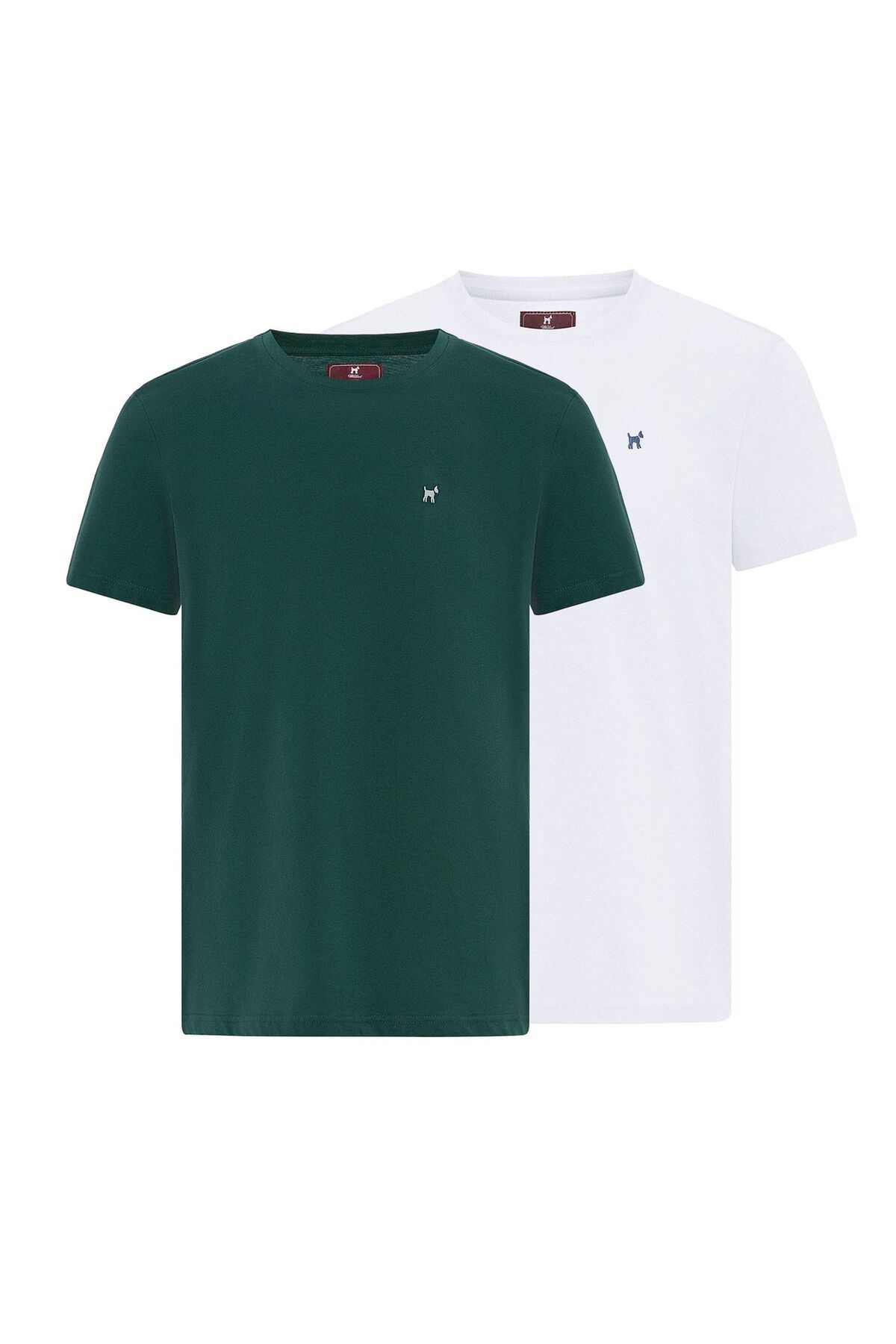 Williot İgnacio Erkek Regular Fit Nakış Detaylı 2'li T-Shirt