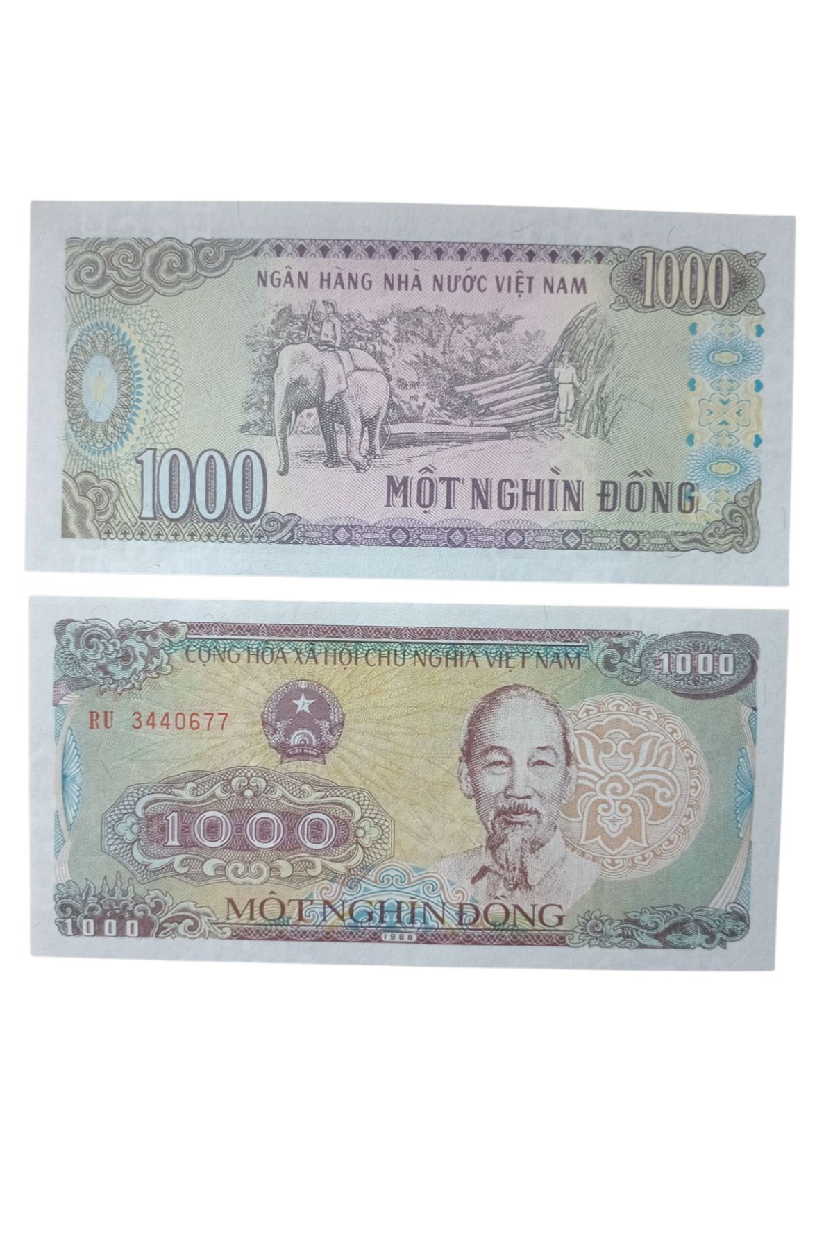 Yediotuz Wietnam 1000 Dong Yabancı Kağıt Para Koleksiyon Para Eski Para Hobi Hediye Antika