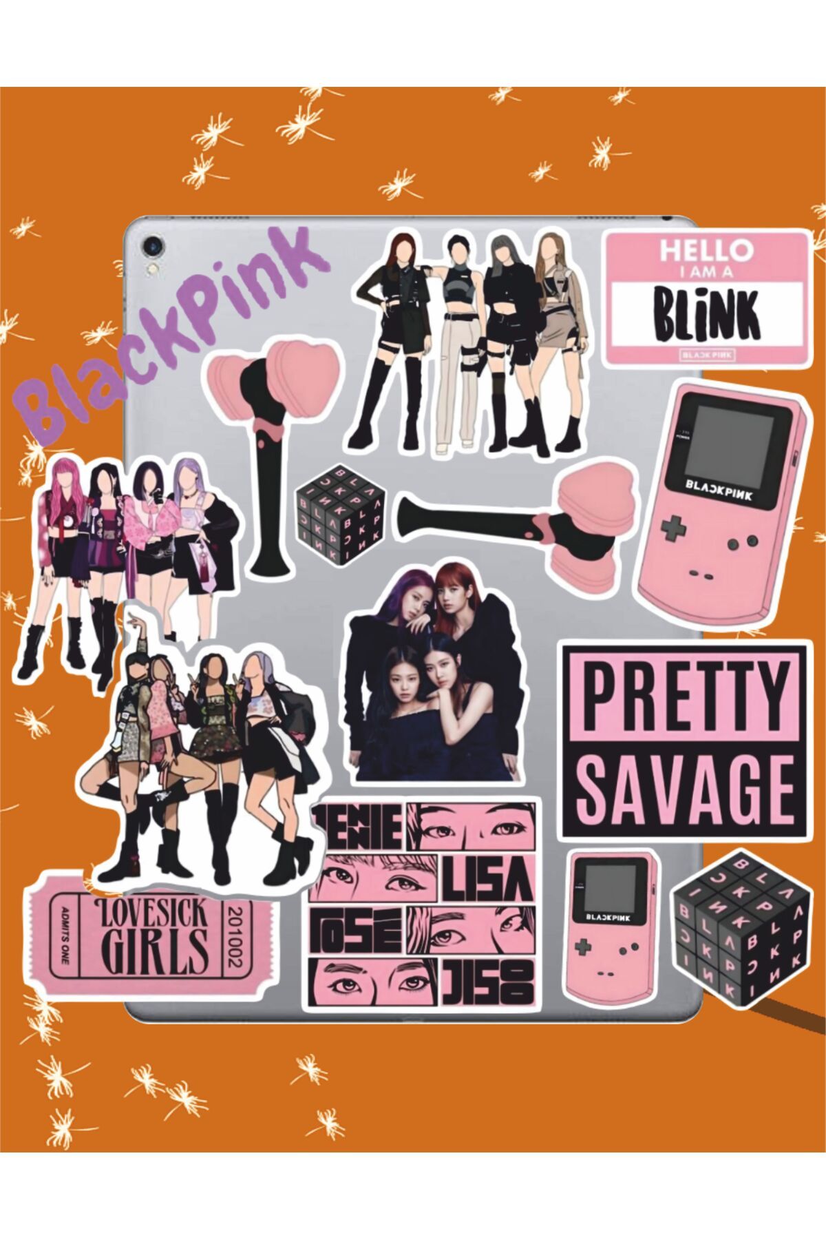 hediyenebak Müzik Grubu Sticker Seti | Laptop Ajanda Notebook Tablet Telefon Defter Etiket Bullet Journal