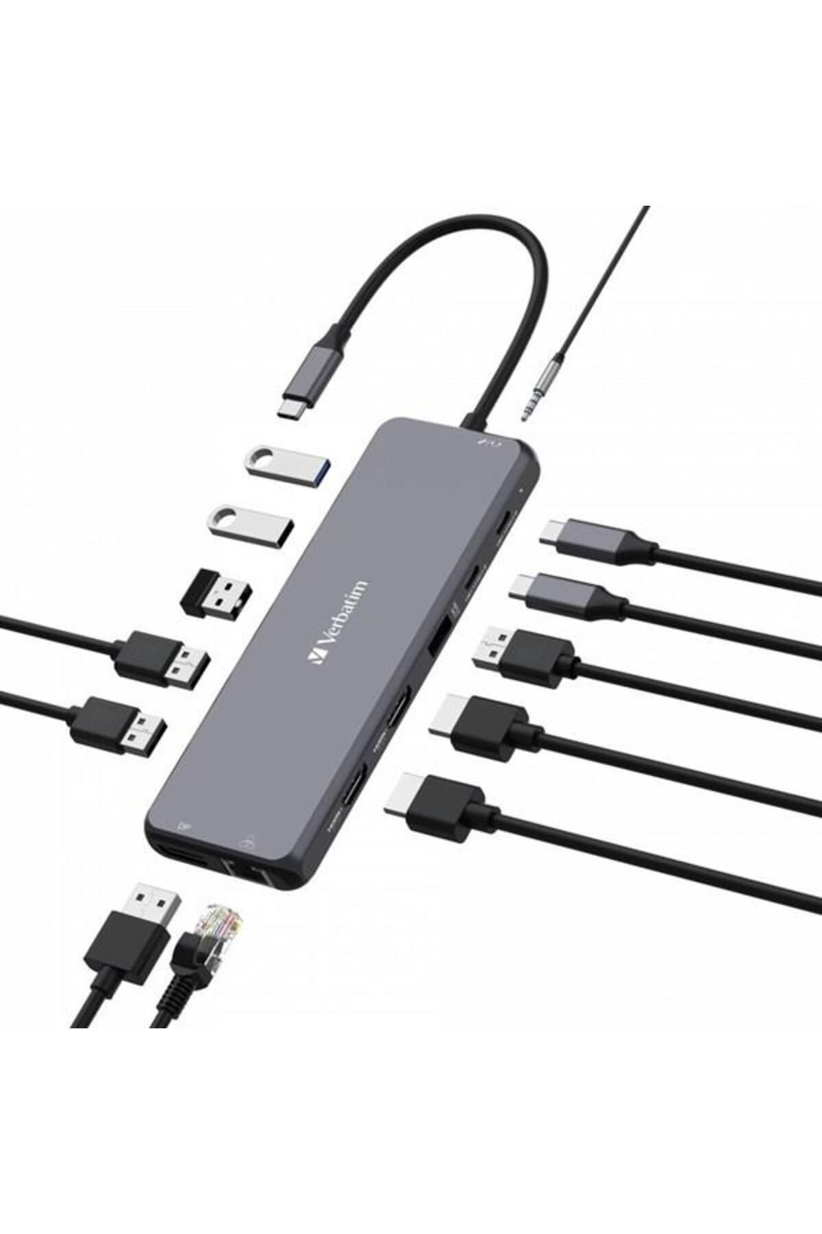 Verbatim CMH-13 USB-C Pro Çok Bağlantı Noktalı Dock