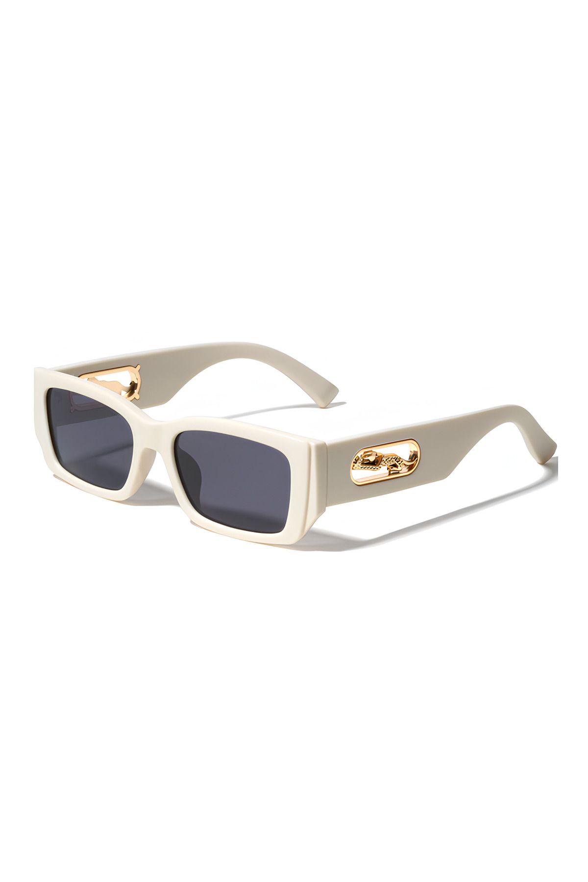 Chunky Frame Predatory Unısex Vıntage Beyaz Güneş Gözlük