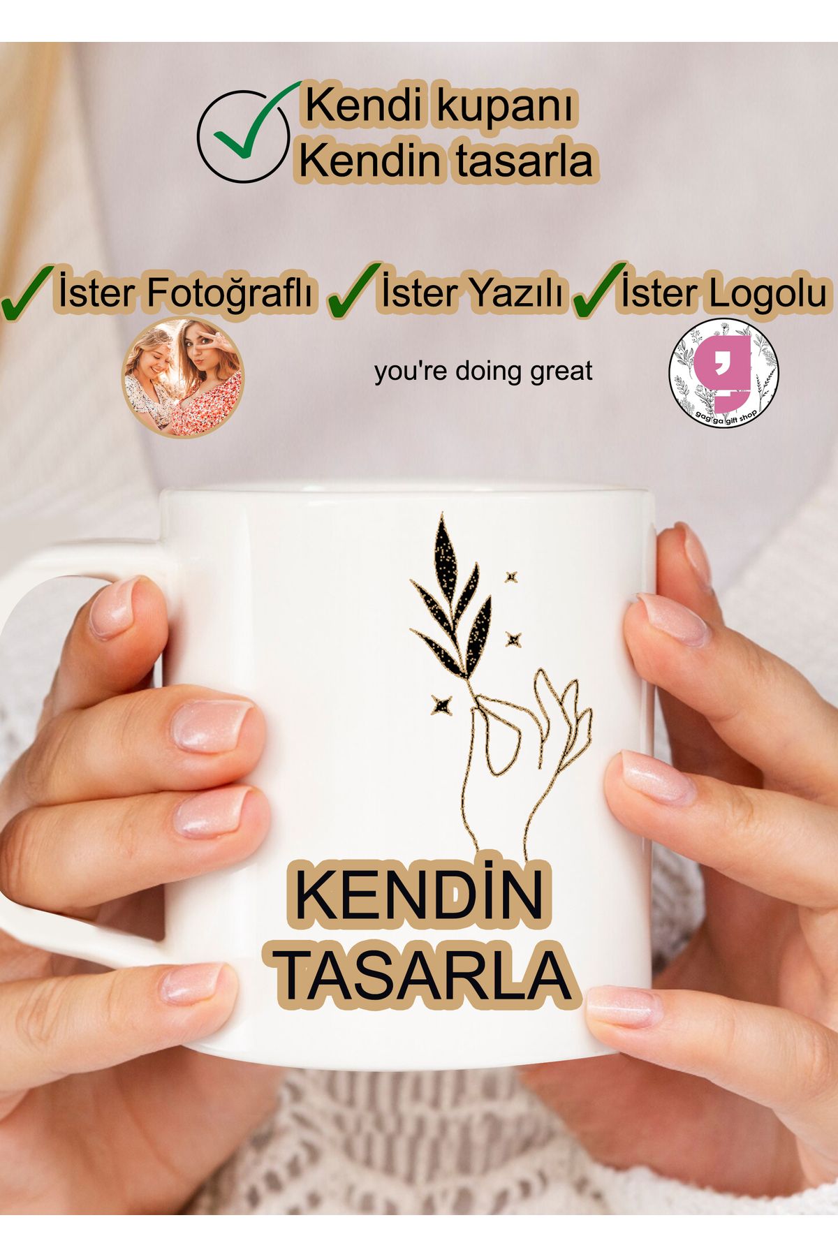 gaggagıft KENDİ KUPANI KENDİN TASARLA🌸😎☕