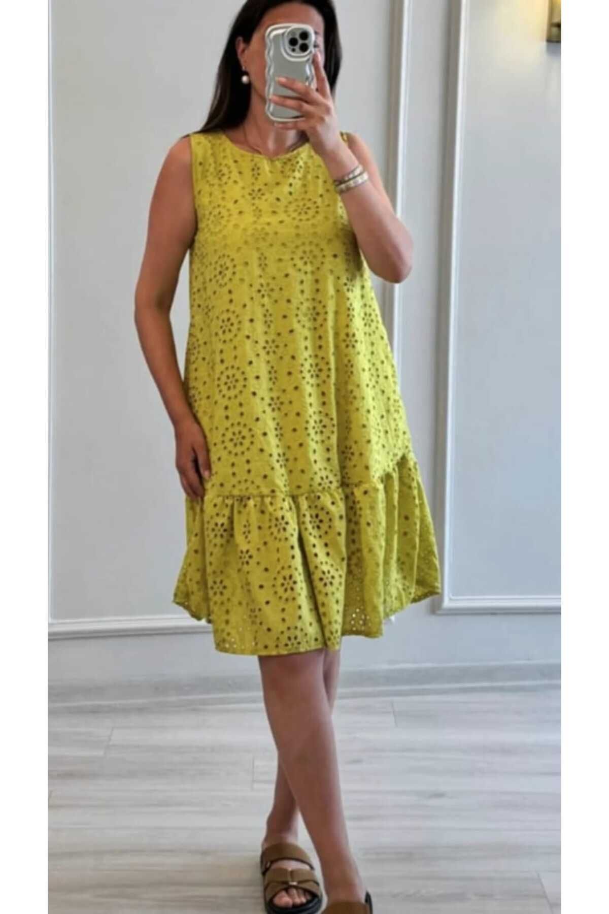 NÜANS MODA yazlık fisto elbise
