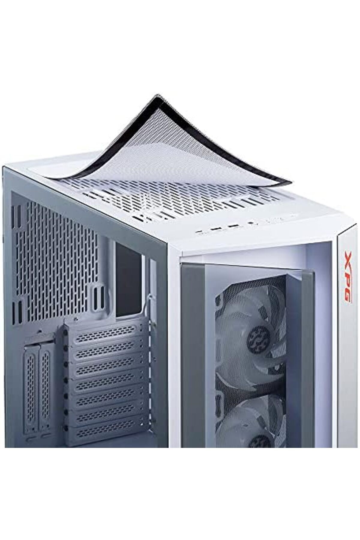 XPG-Cruiser Mid-Tower Aluminum Frame Tempered Glass Panel with Removable Dust Filter PC Case Include 5