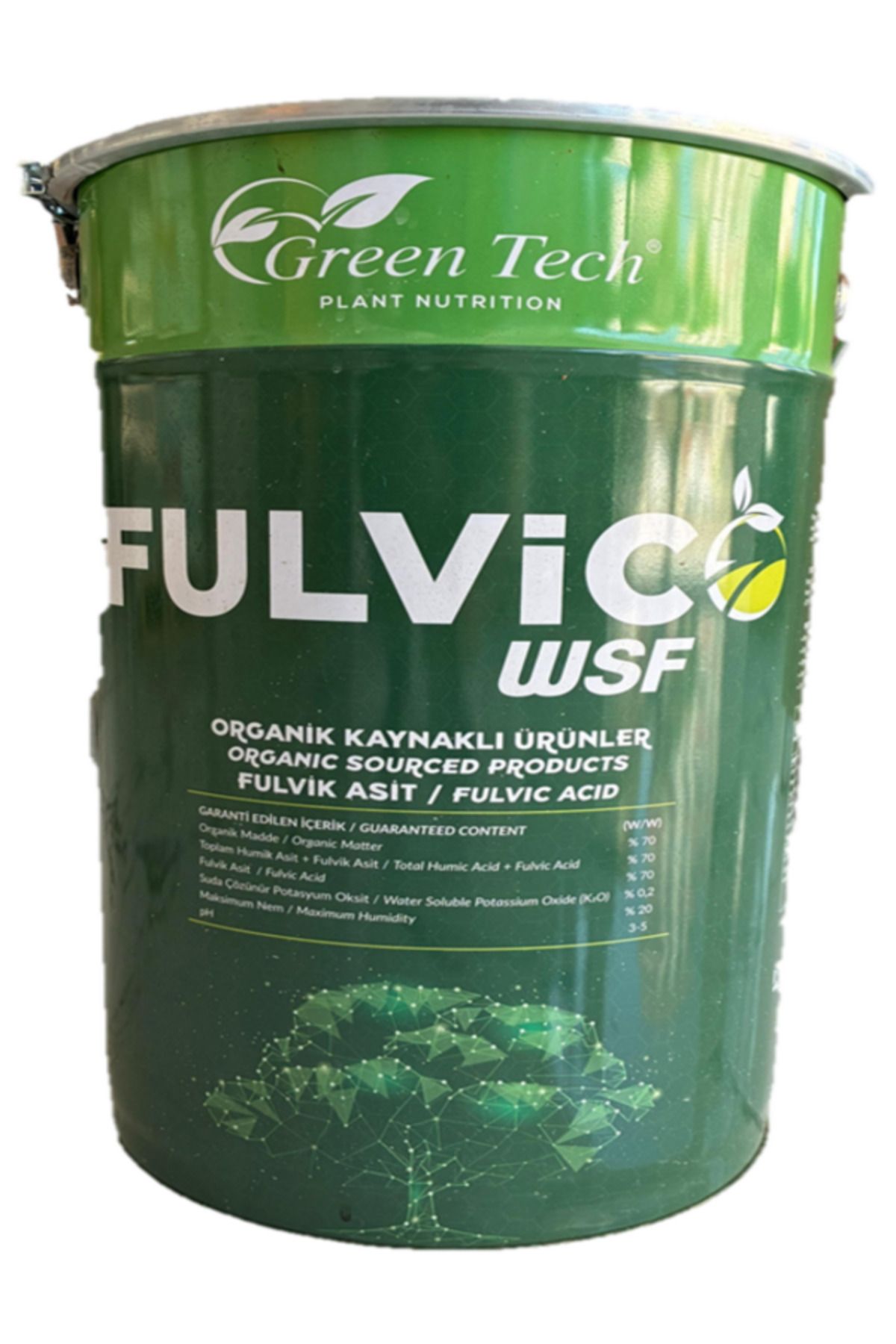 Greentech Fulvico WSF – %70 Fulvik Asit İçerikli Organik Gübre 10KG