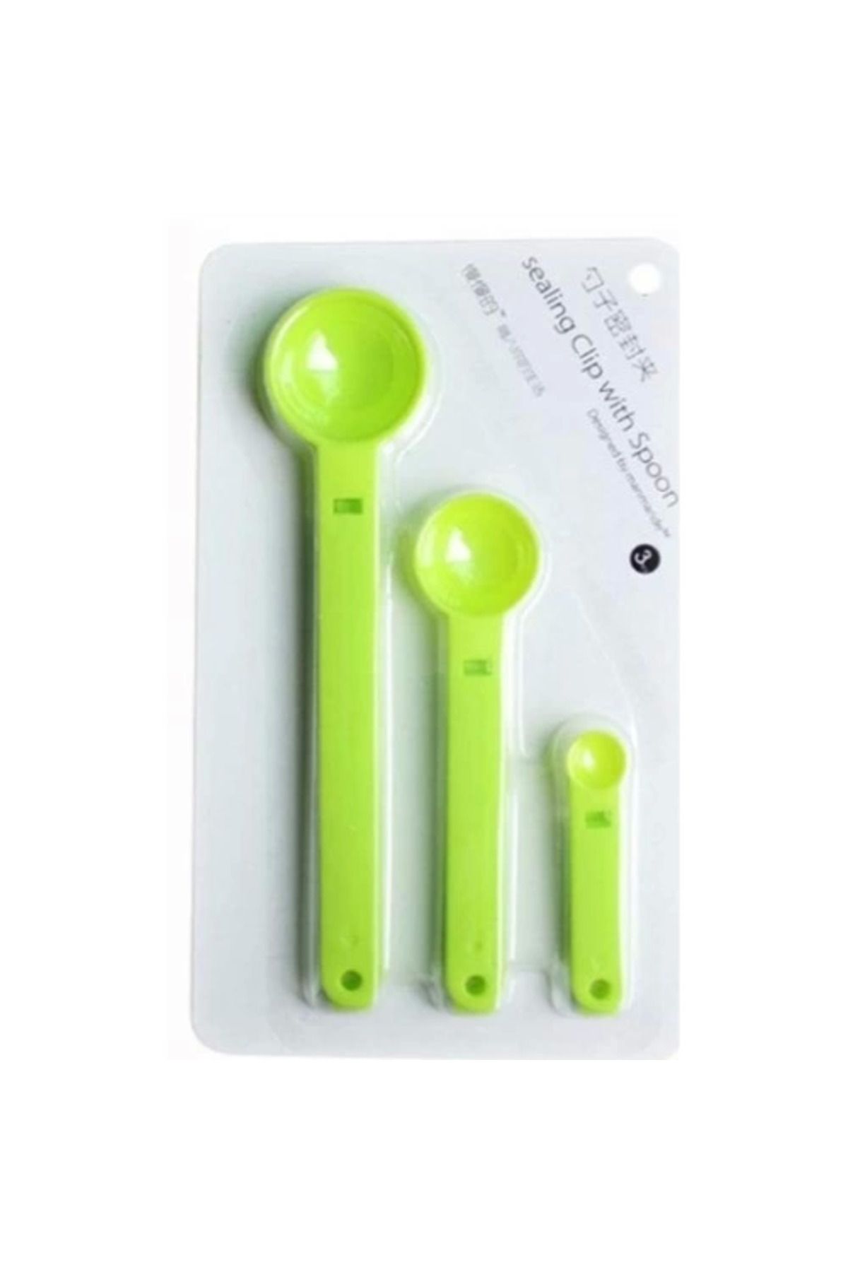 Emperium Ölçme Kaşıklı Poşet Klipsi 3'lü Paket