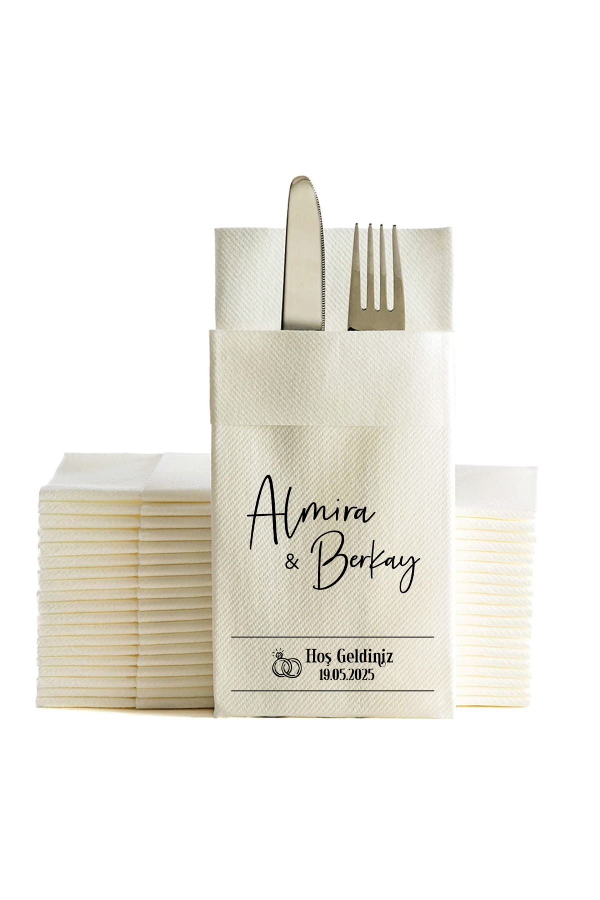 NapkinStore Siena Kişiye Özel Airlaid Peçete 25 Adet