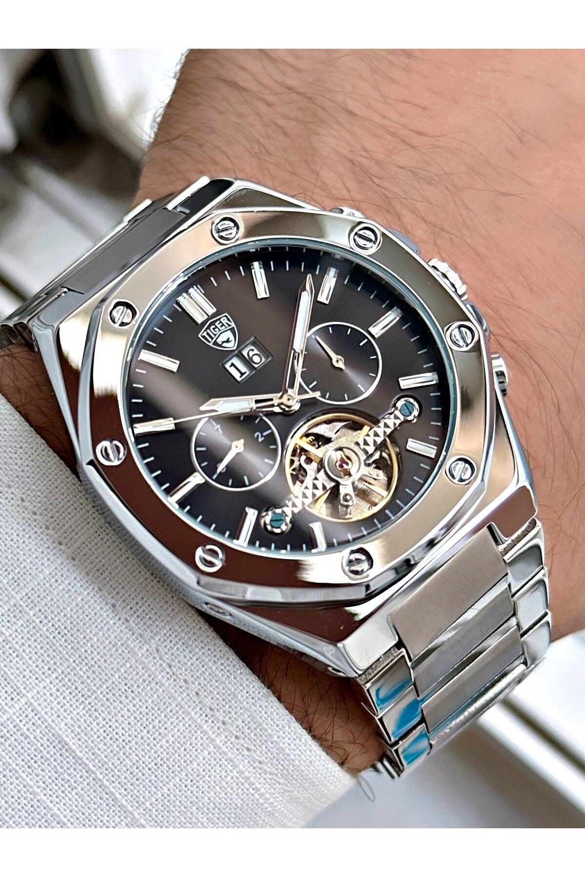 Tiger TI-610D TIGER ÇELİK OTOMATİK ERKEK SAATİ