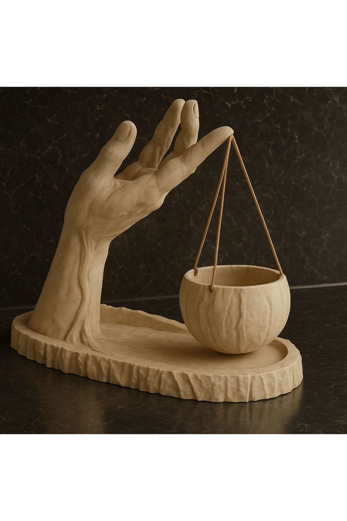 jeane home decor EL FİGÜRLÜ SAKSILIK DEKORATİF MODERN EL HEYKELİ SAKSI LÜKS MASAÜSTÜ BİBLO MİNİMALİST EV OFİS DEKORU