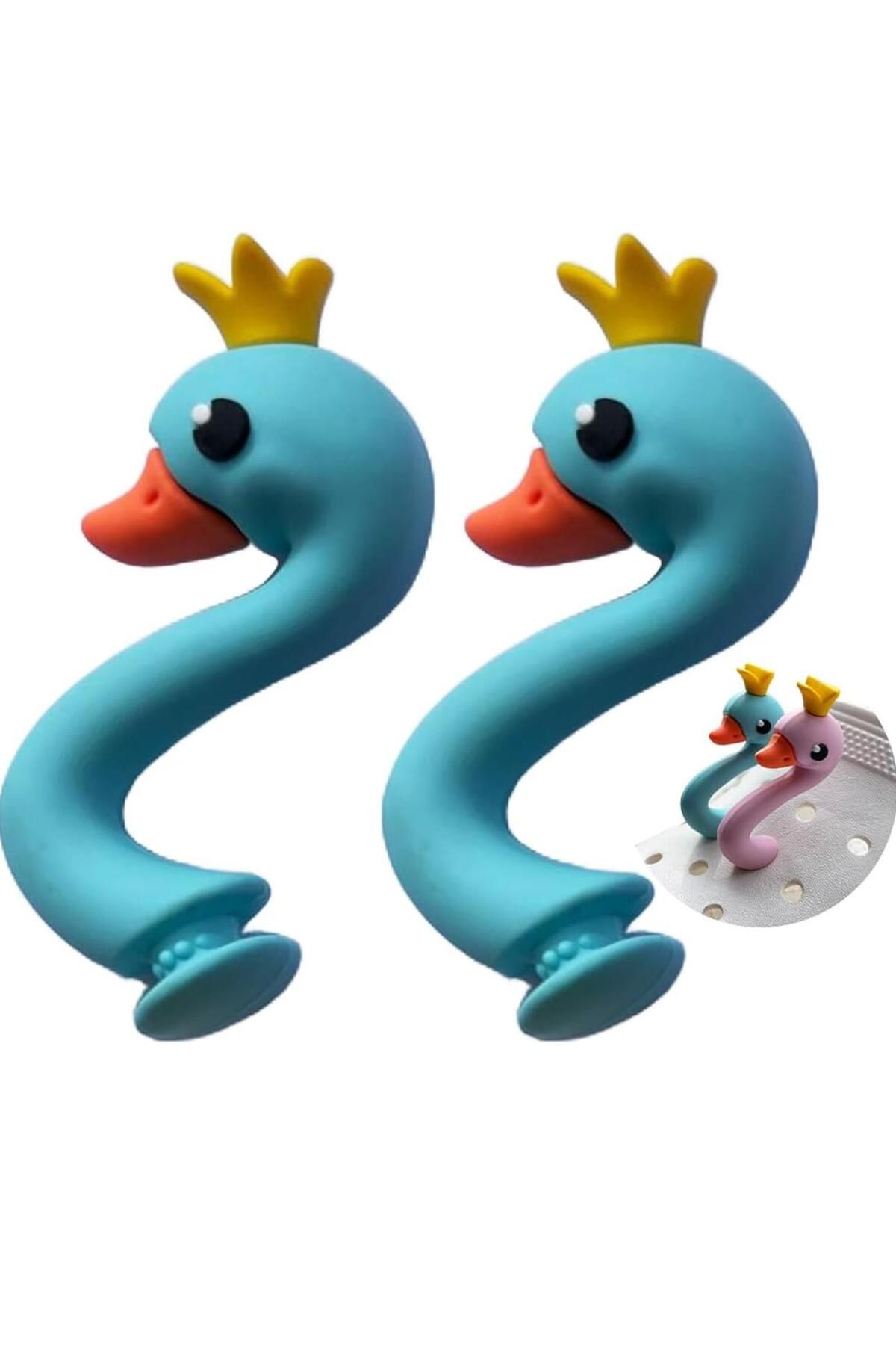 OZN AKSESUAR 3D Jibbitz Terlik Süsü 3 Boyutlu lüx Terlik süsü turkuaz kuğu terlik süsü terlik süsü 1adet