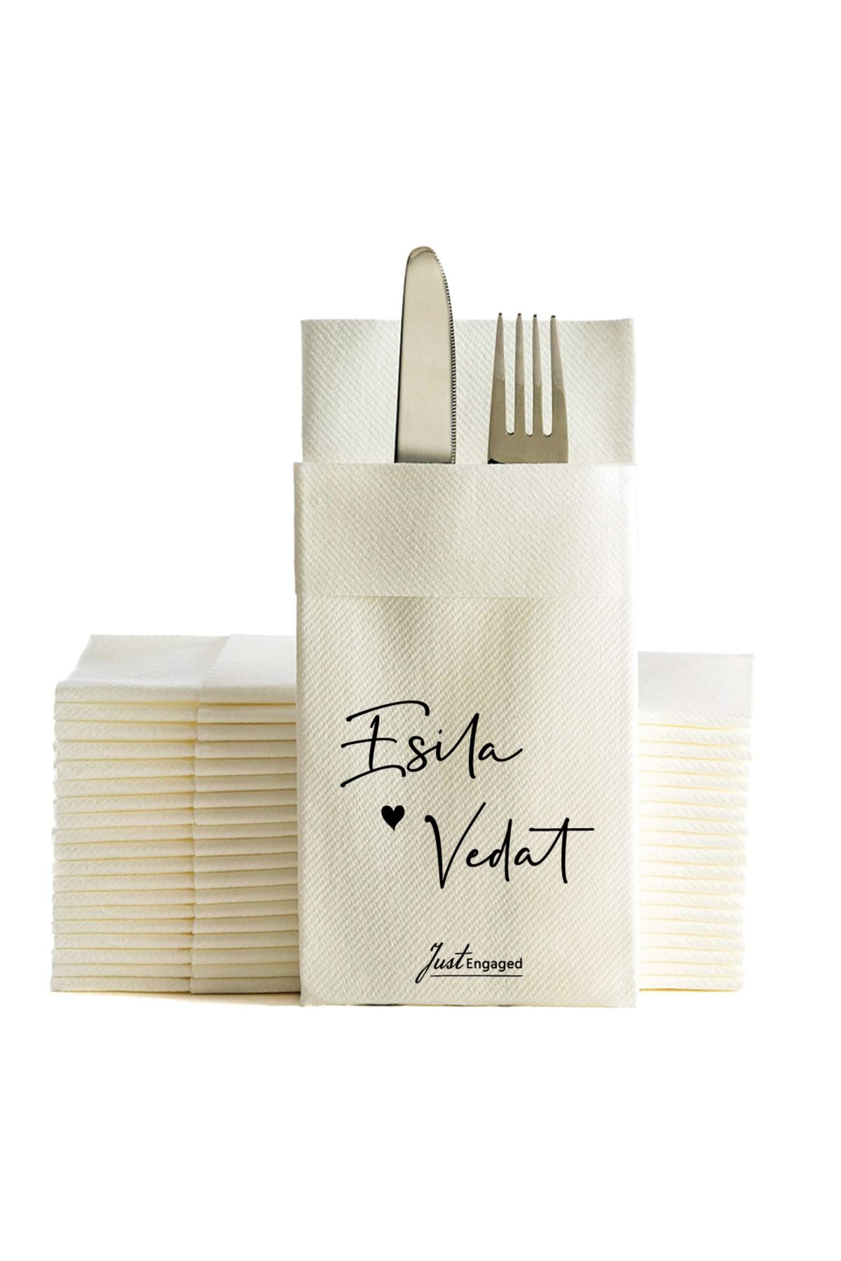 NapkinStore Elara Kişiye Özel Airlaid Peçete 25 Adet