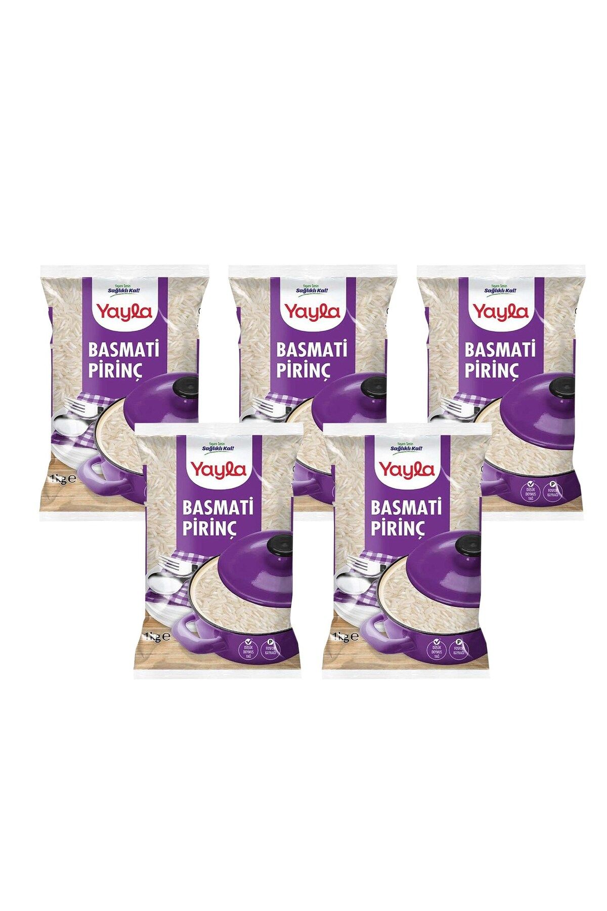 Yayla Bakliyat Basmati Pirinç 1 kg x 5 Adet