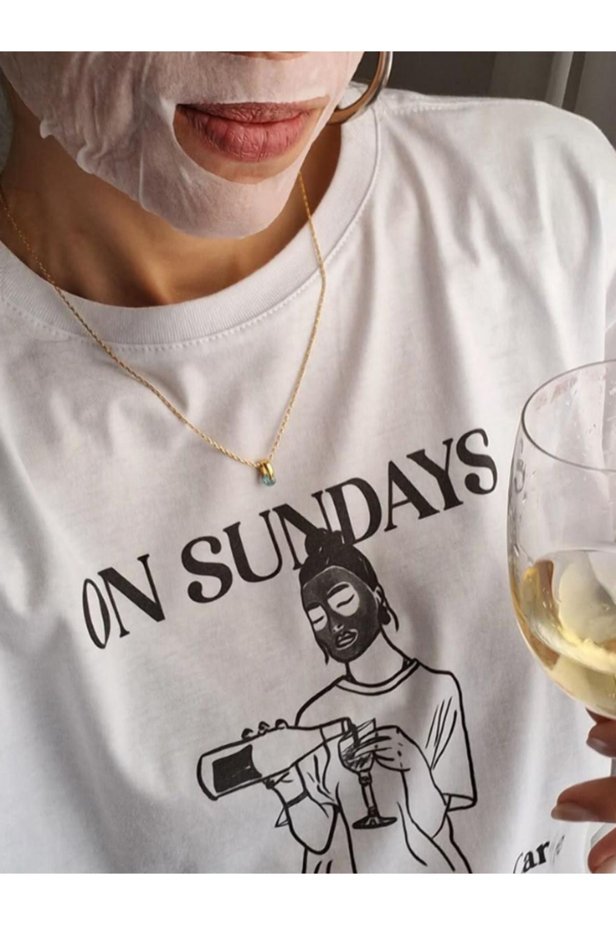 DEEFWEAR DREICH ON SUNDAYS BASKILI BEYAZ TSHIRT