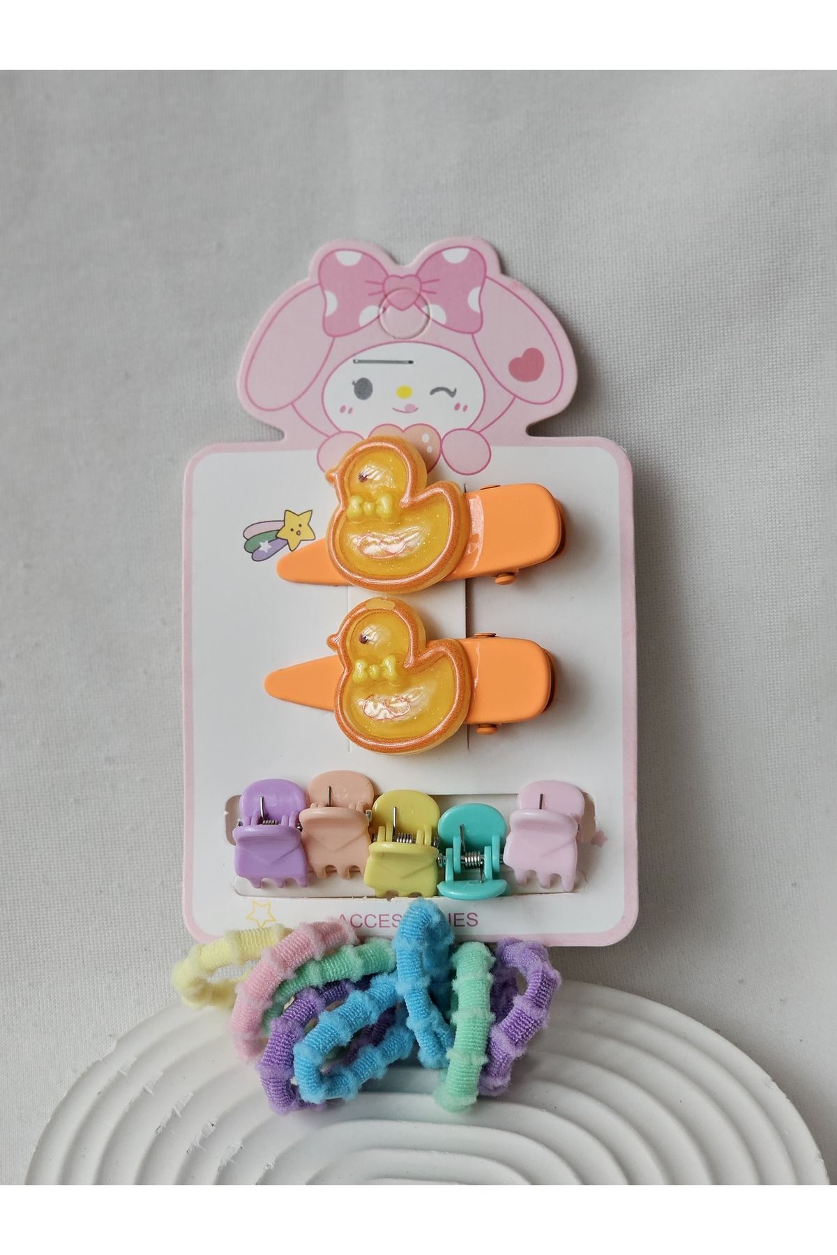 Roya Happiness ÇOCUK TOKA SETİ FİGÜRLÜ ÇITÇIT PENS LASTİKLİ KARIŞIK BEBEK VE ÇOCUK TOKASI