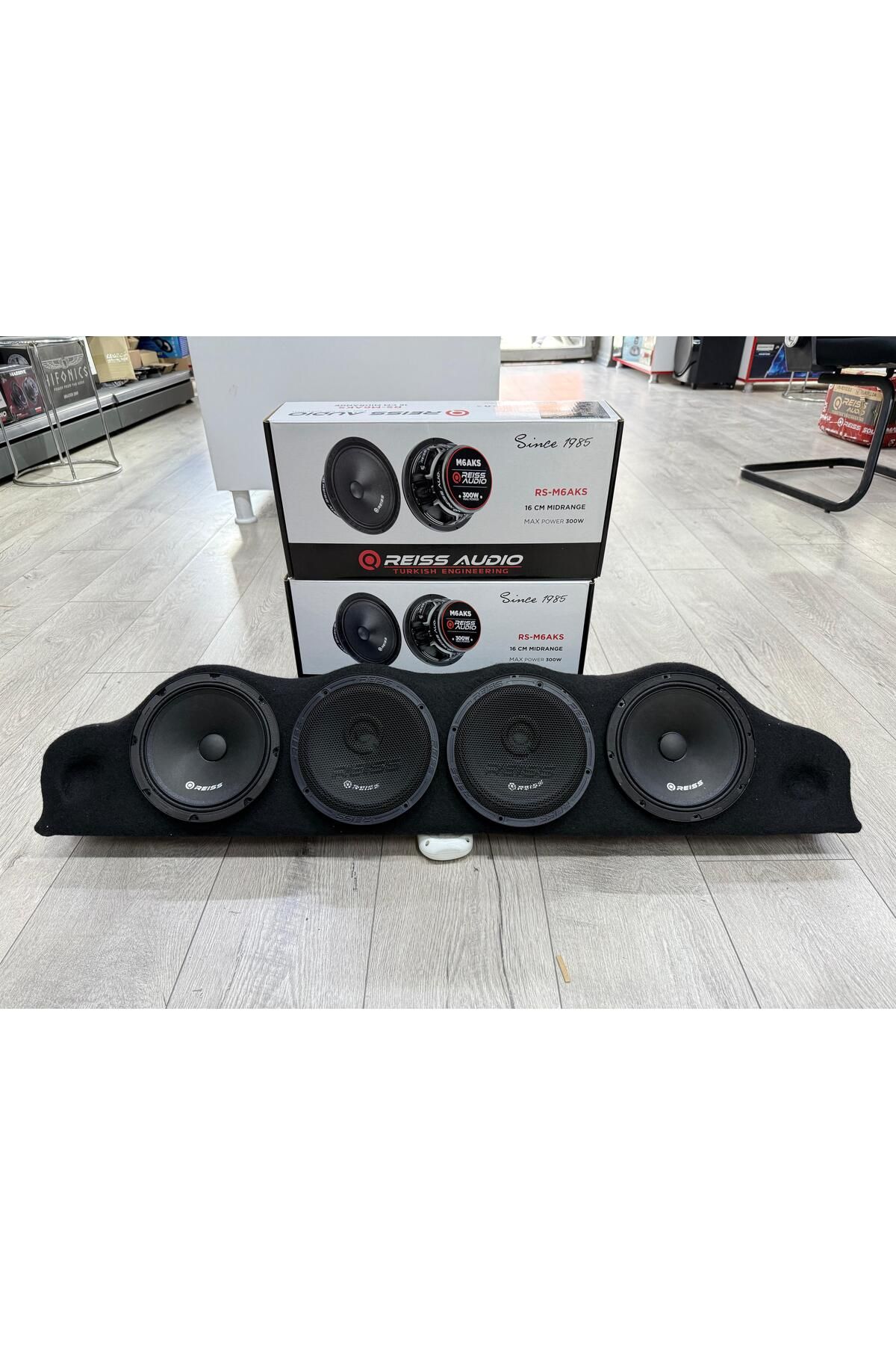 Reiss RS-M6AKS ÜNİVERSAL DİK CADDE TİPİ PANDİZOTLU TANESİ 300W-120W RMS 16CM 2TK OTO MİDRANGE HOPARLÖR