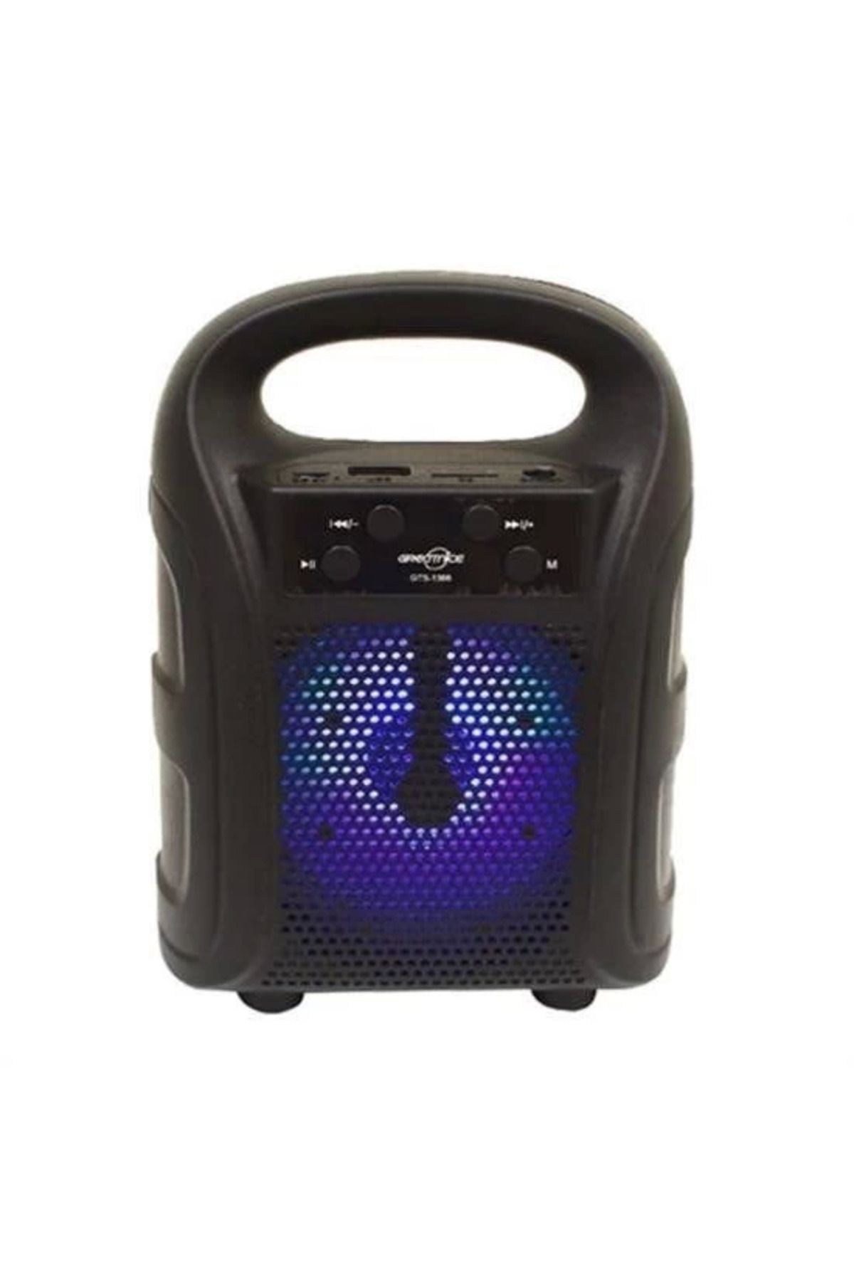 Emperium Tutmalı Mini Hoparlör Işıklı Taşınabilir Bluetooth Wireless Radyolu Sd Kart ve USB Girişli Hoparlör