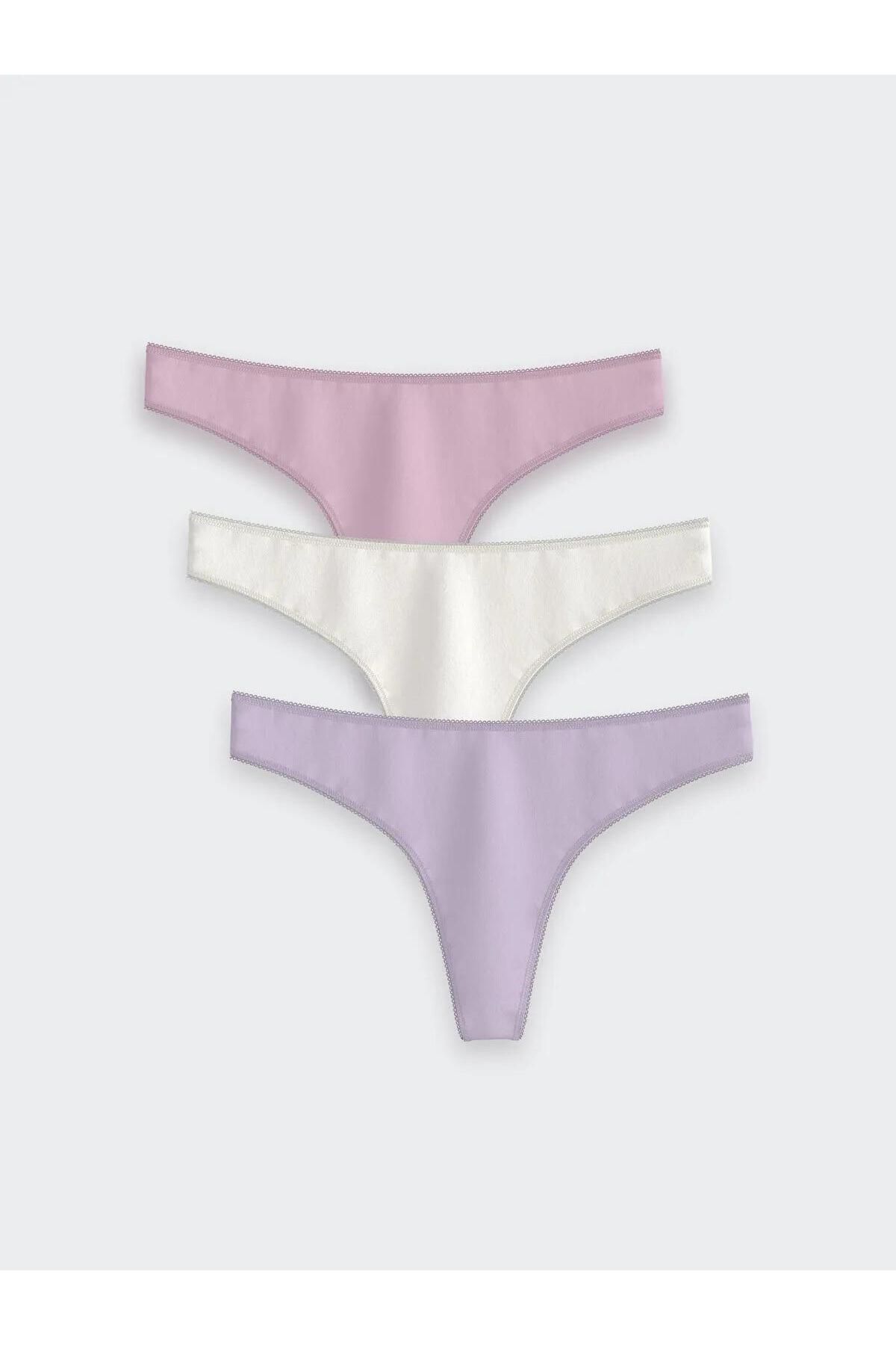 LC Waikiki LCW DREAM Düz Tanga Külot 3'lü Paket (S5)