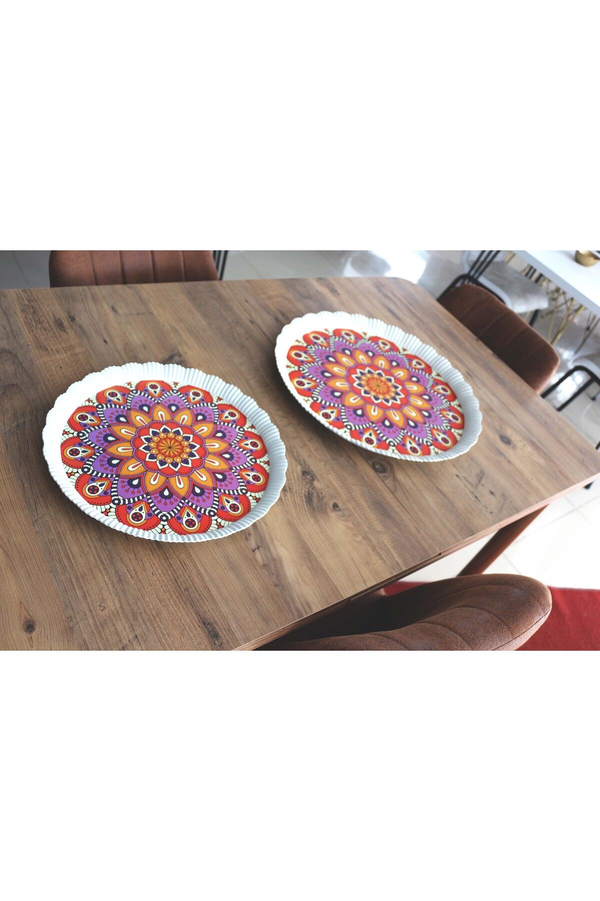 KANDİLLER PAPATYA 2'Lİ PLASTİK SUNUM TEPSİ