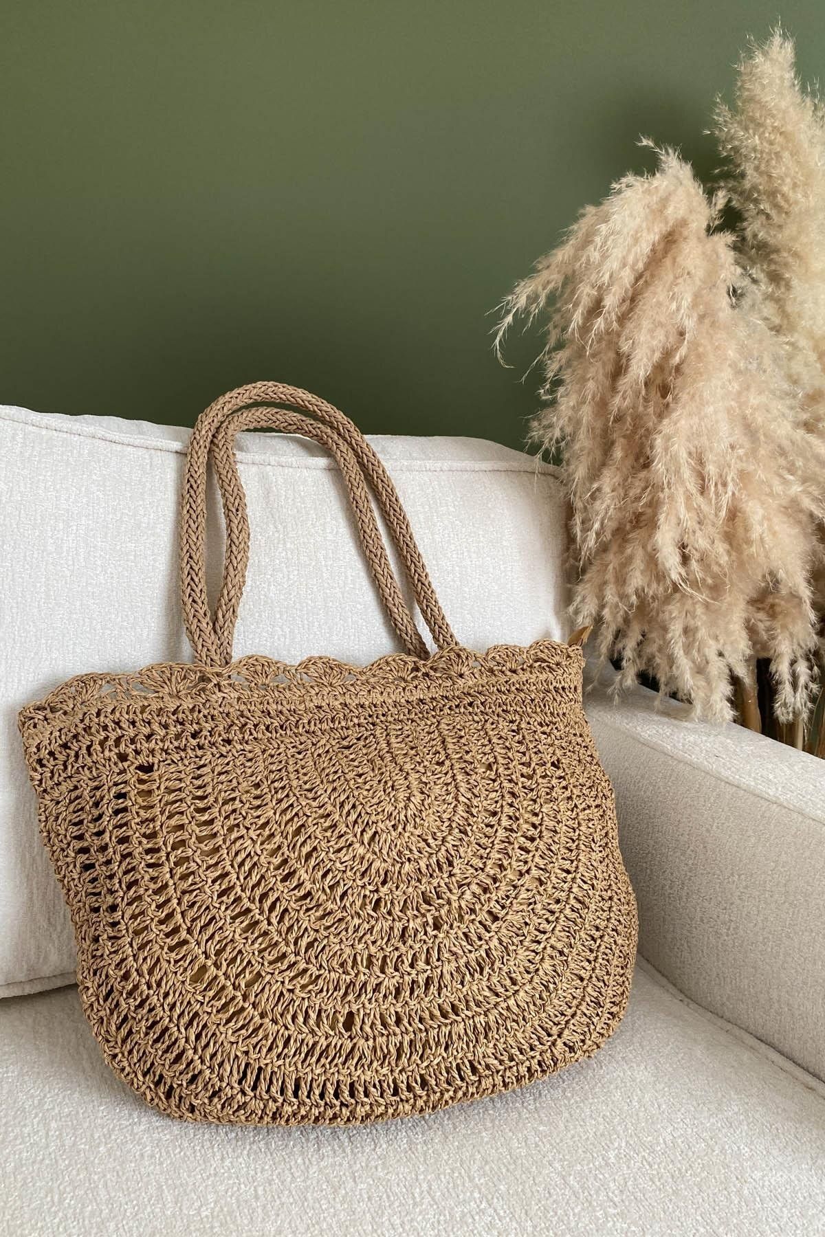 İstangül Butik Rustic Elegance Hasır Çanta