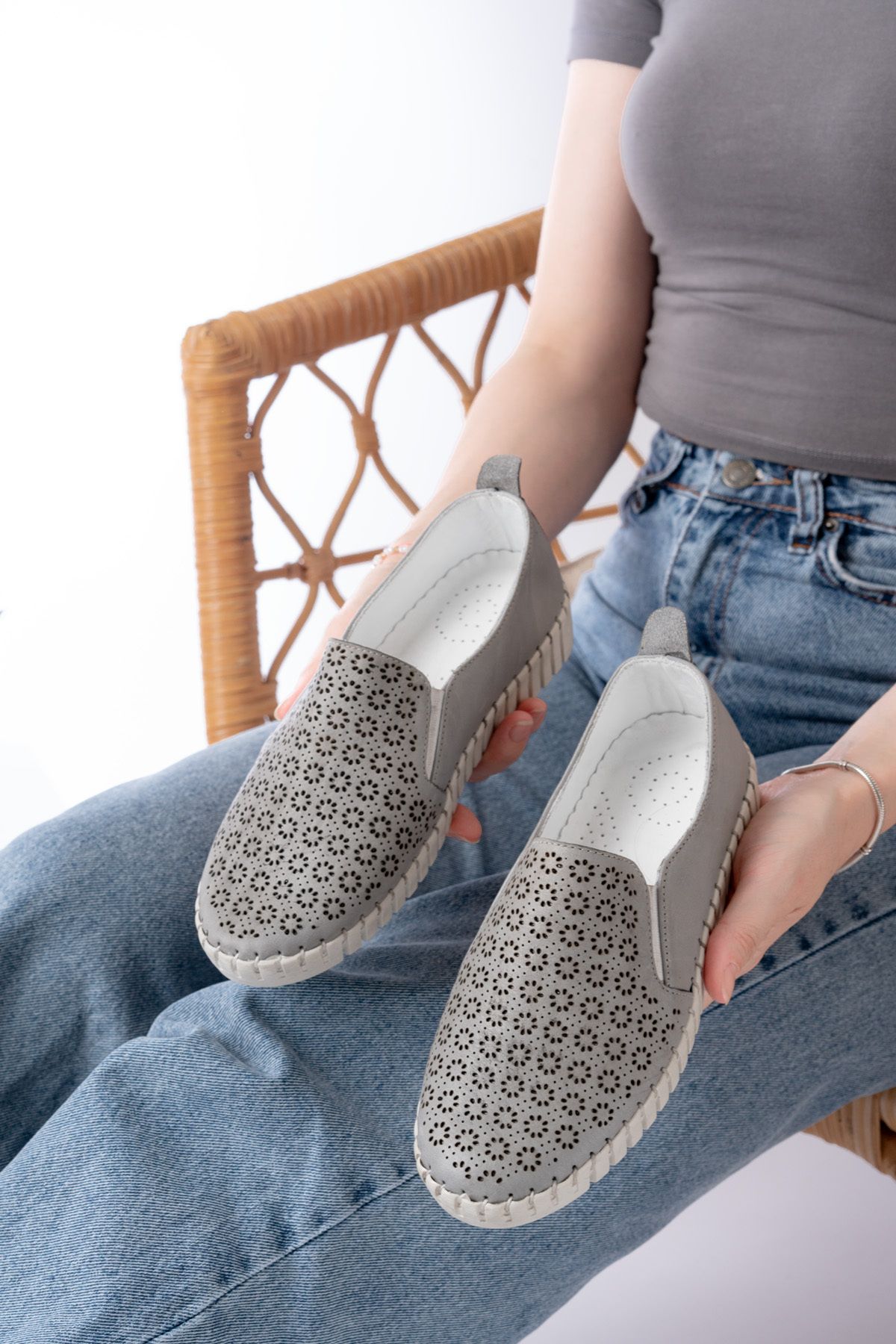 Dericalle shoes Hakiki Deri Kadın Yazlık Ayakkabı