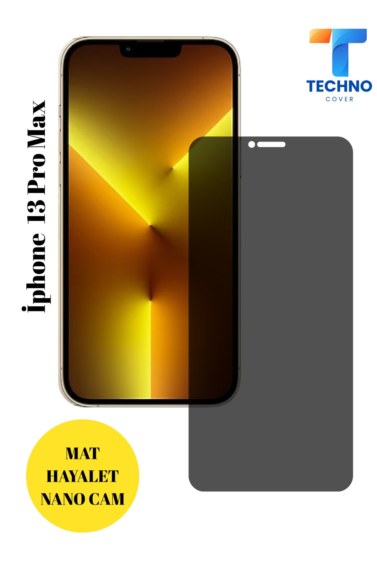 foxpower İphone 13 Pro Max Mat Hayalet Nano Cam Darbelere Karşı Dayanıklı Esnek Nano Ekran Koruyucu