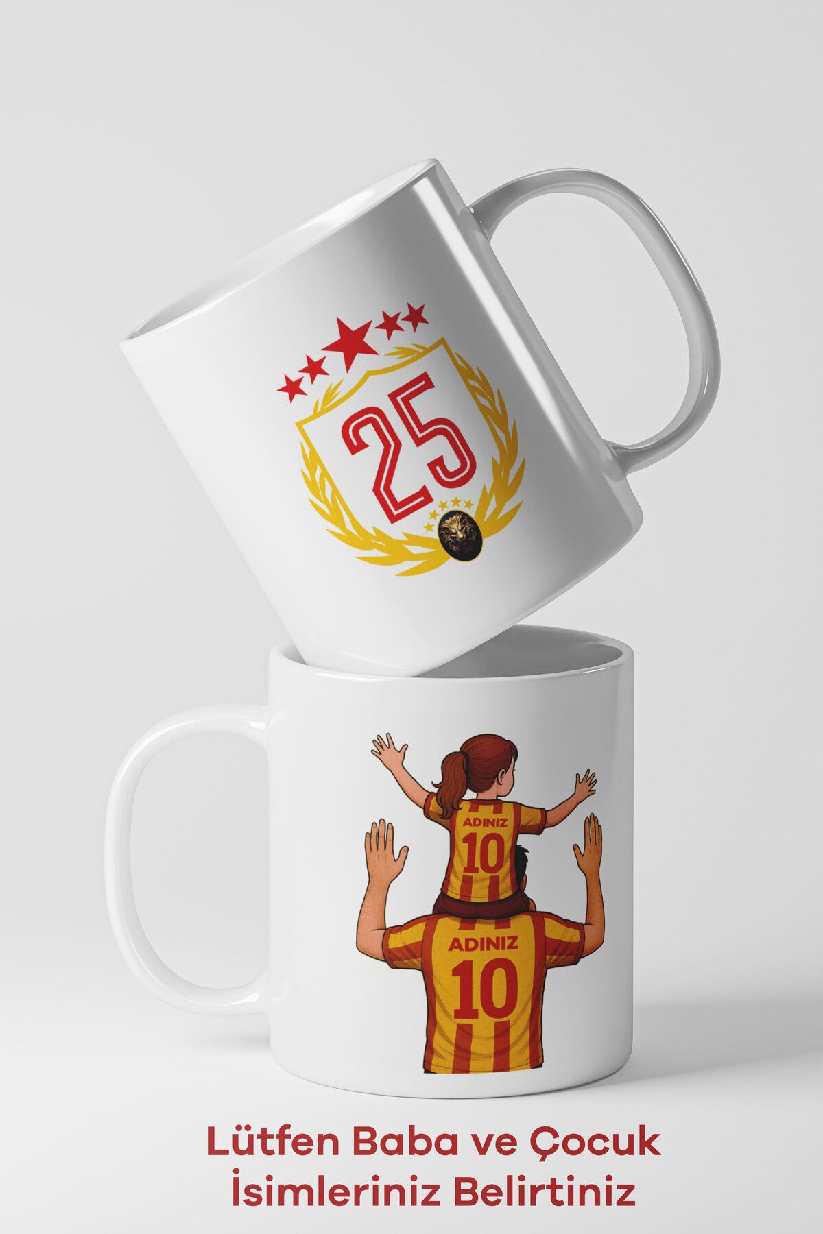 Bizon Reklam Baba - Kız Çocuk İsim Baskılı Galatasaray Taraftar Kupa Bardak (5 YILDIZLI)