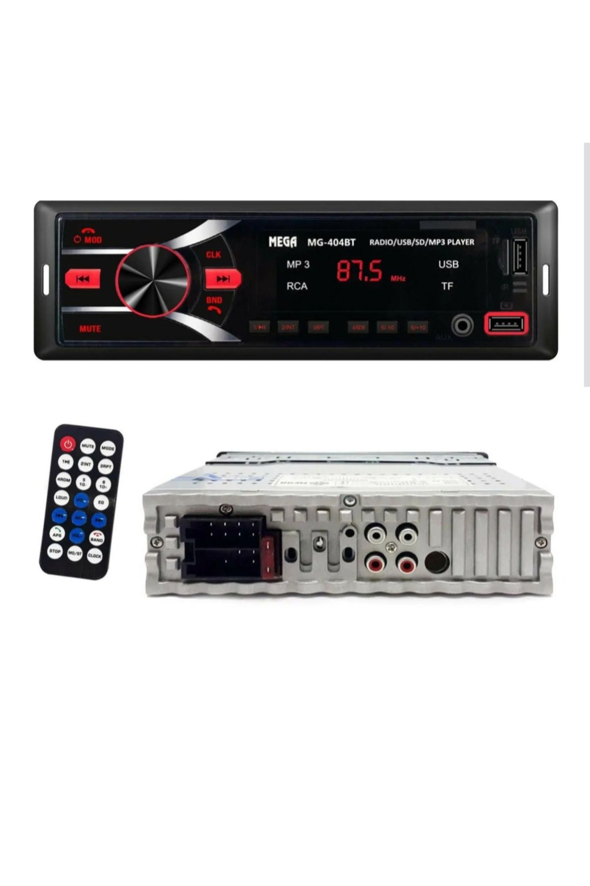 MEGA Oto teyp4x50 watt Şarjlı bluetoohlu