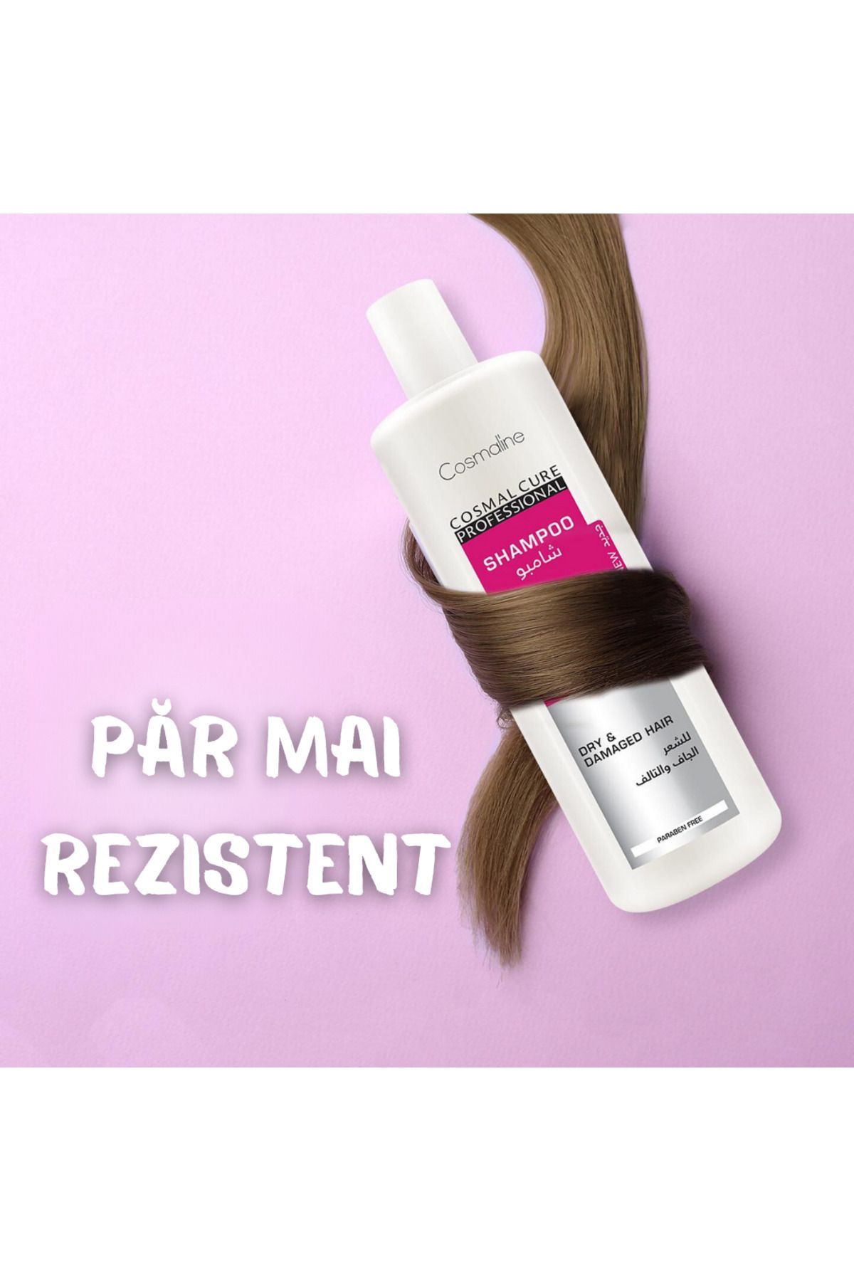 COSMALINE-Set Sampon 500 ml & Balsam 500 ml par deteriorat Nutri Strength cu Extract de Jojoba & Ulei de Argan 3