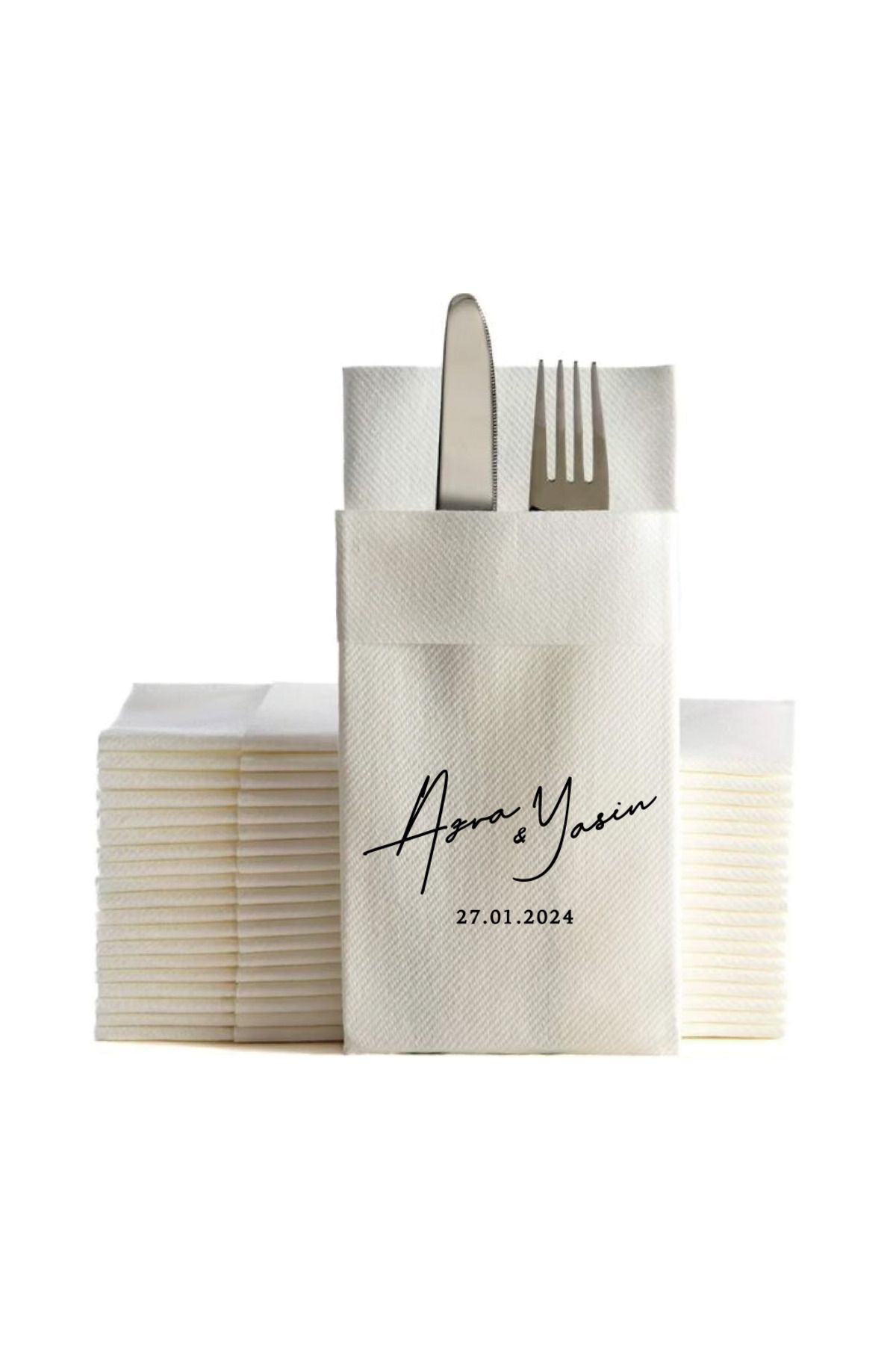 NapkinStore Kişiye Özel Airlaid Peçete 25 Adet - Elin Tasarım NPA36