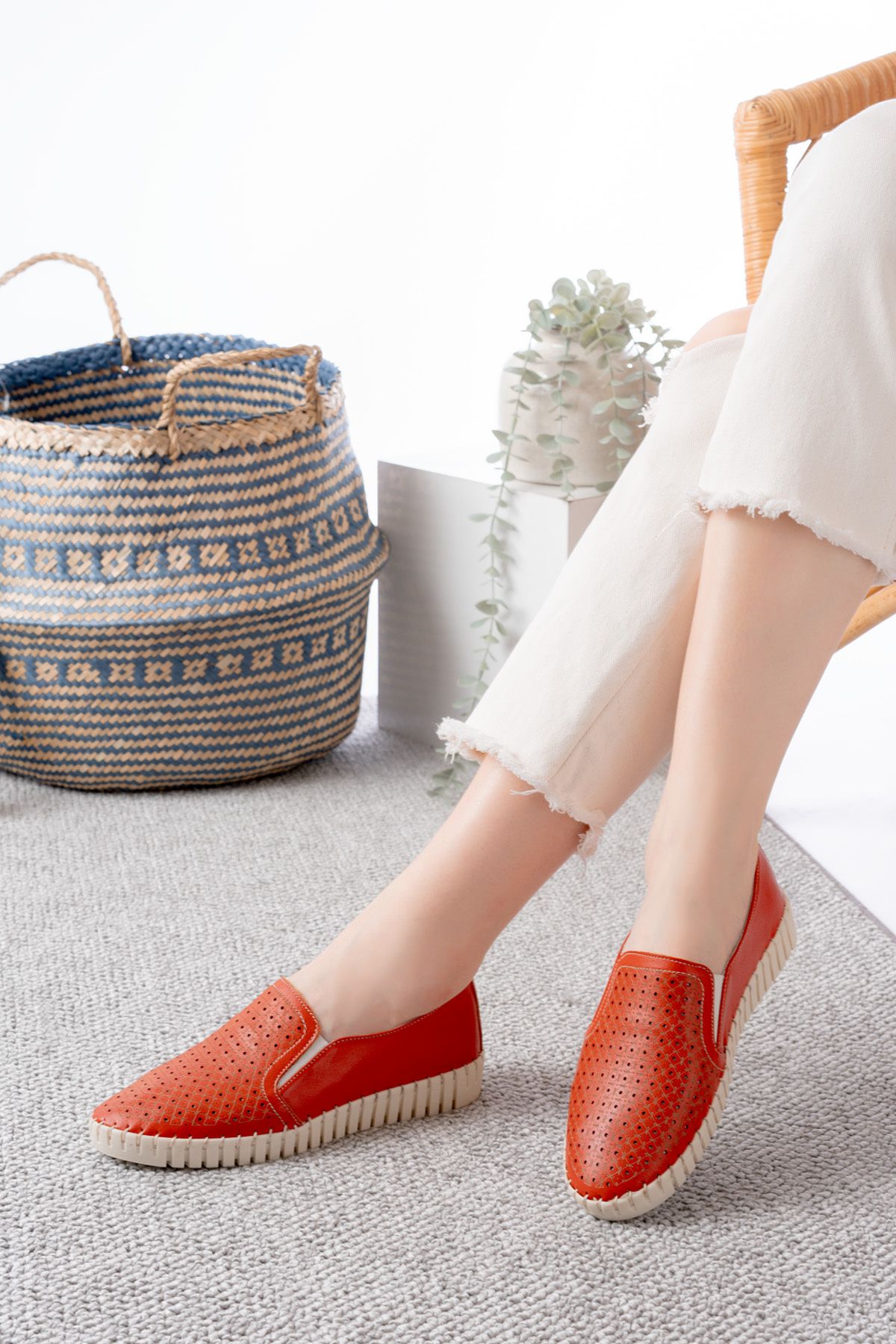 Dericalle shoes Hakiki Deri Kadın yazlık Ayakkabı