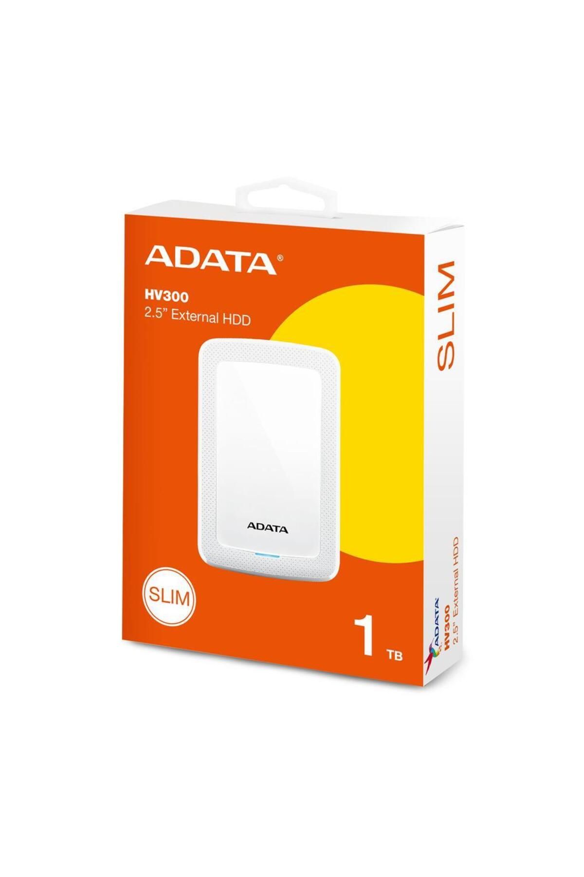 Adata 1Tb AHV300 2.5" Usb 3.2 Gen1 Beyaz Harici Harddisk