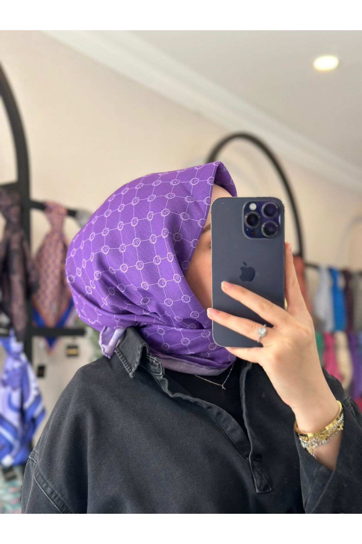 MONOOR MONOGRAM DESEN SOFT EŞARP