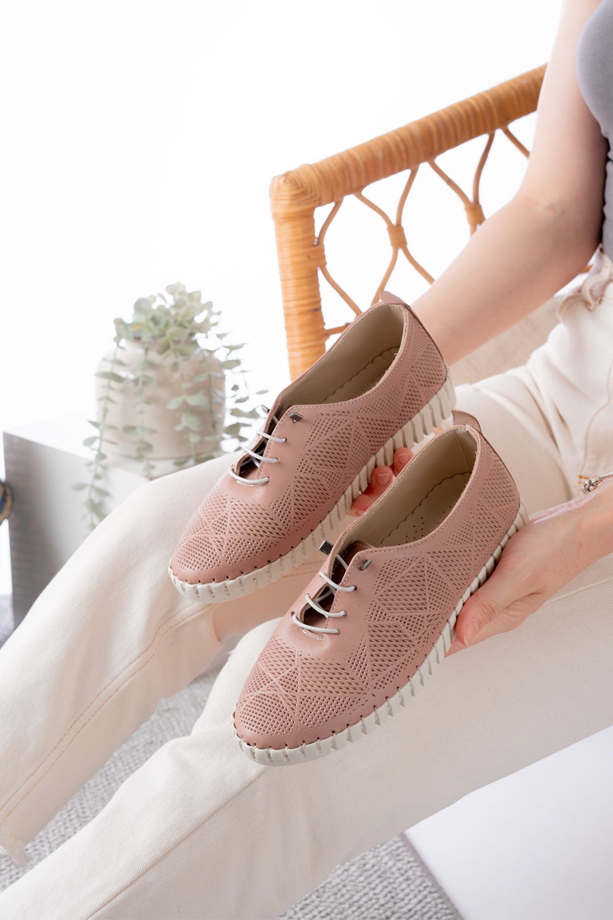 Dericalle shoes Hakiki Deri Kadın Yazlık Ayakkabı
