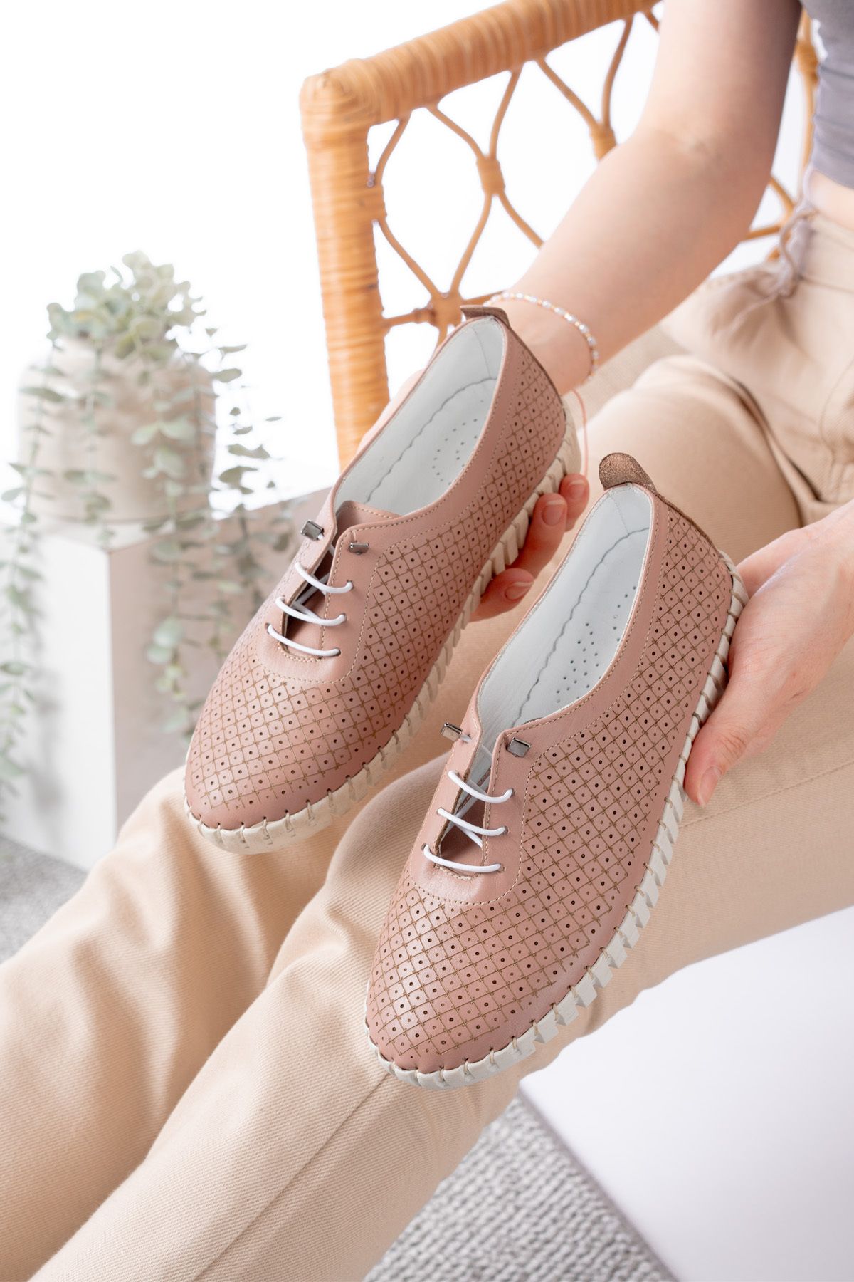 Dericalle shoes Hakiki Deri Kadın Yazlık Ayakkabı