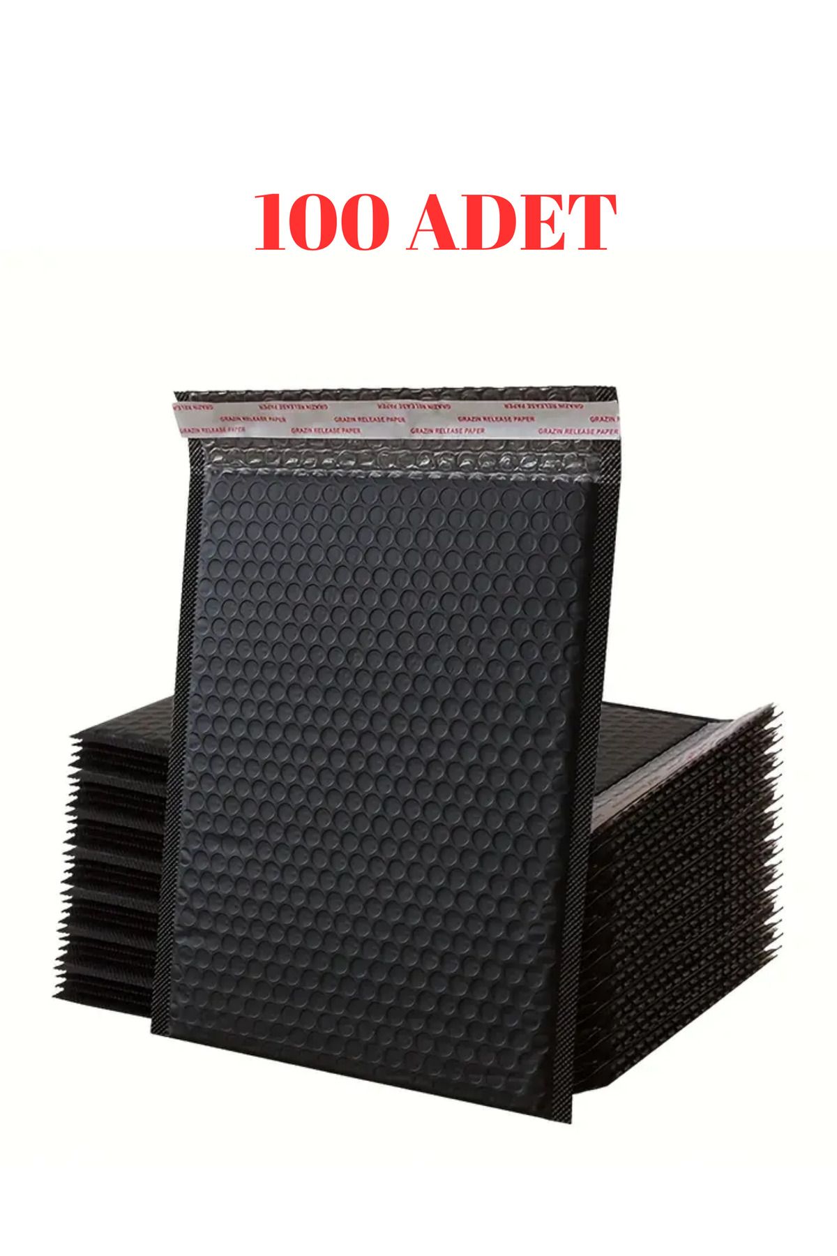 EyShan E- Ticaret İçin Pat Pat Balonlu Kargo Poşeti 100 Adet Su Geçirmez Kaplama 37x30+5 cm