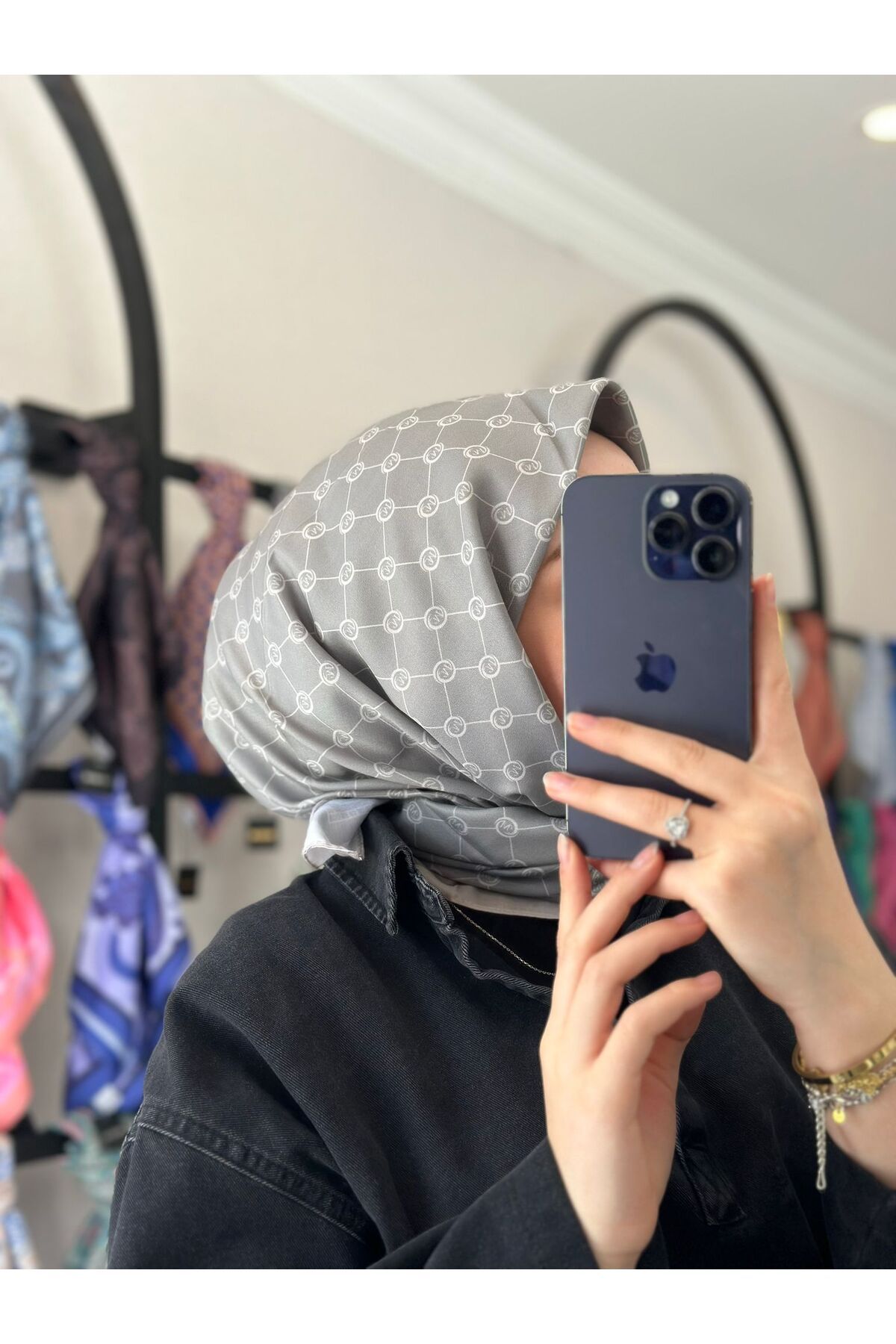 MONOOR MONOGRAM DESEN SOFT EŞARP