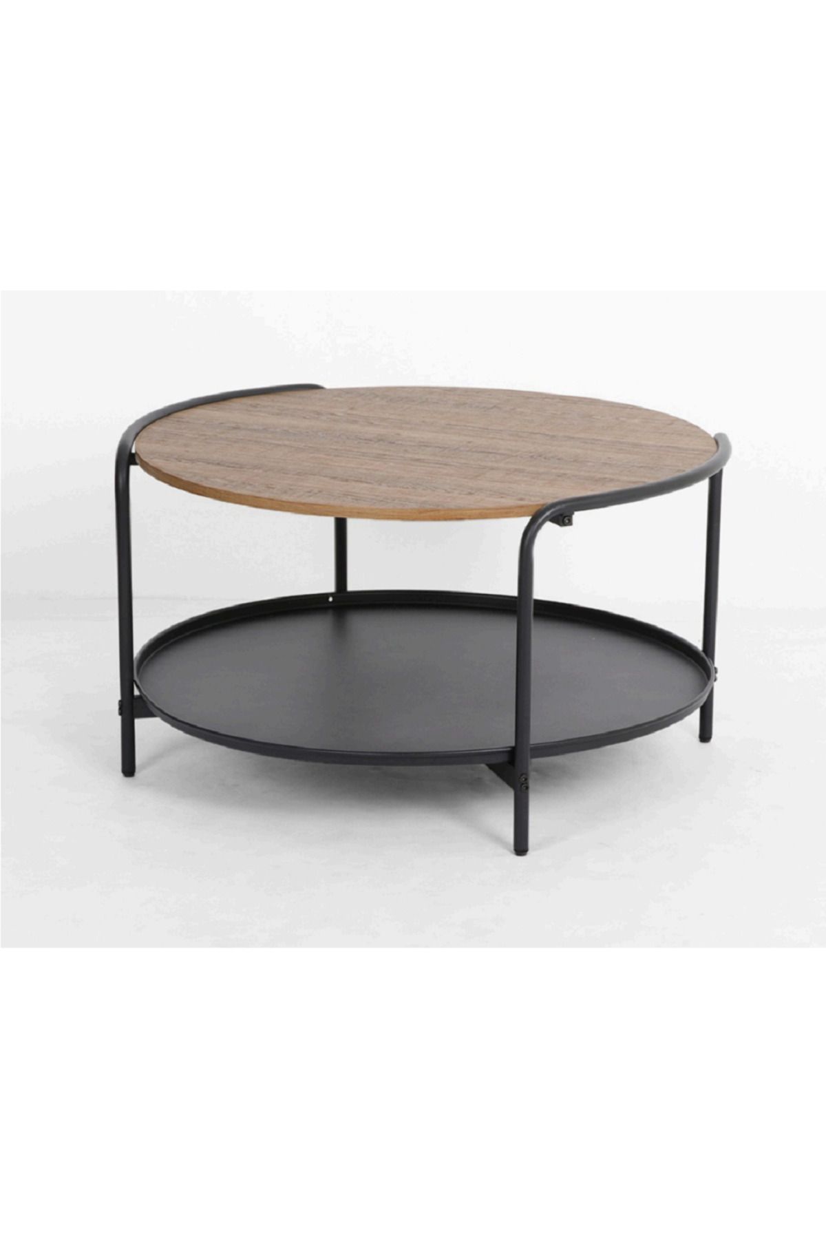 rexa-New Design Wood Round Metal Coffee Table 2