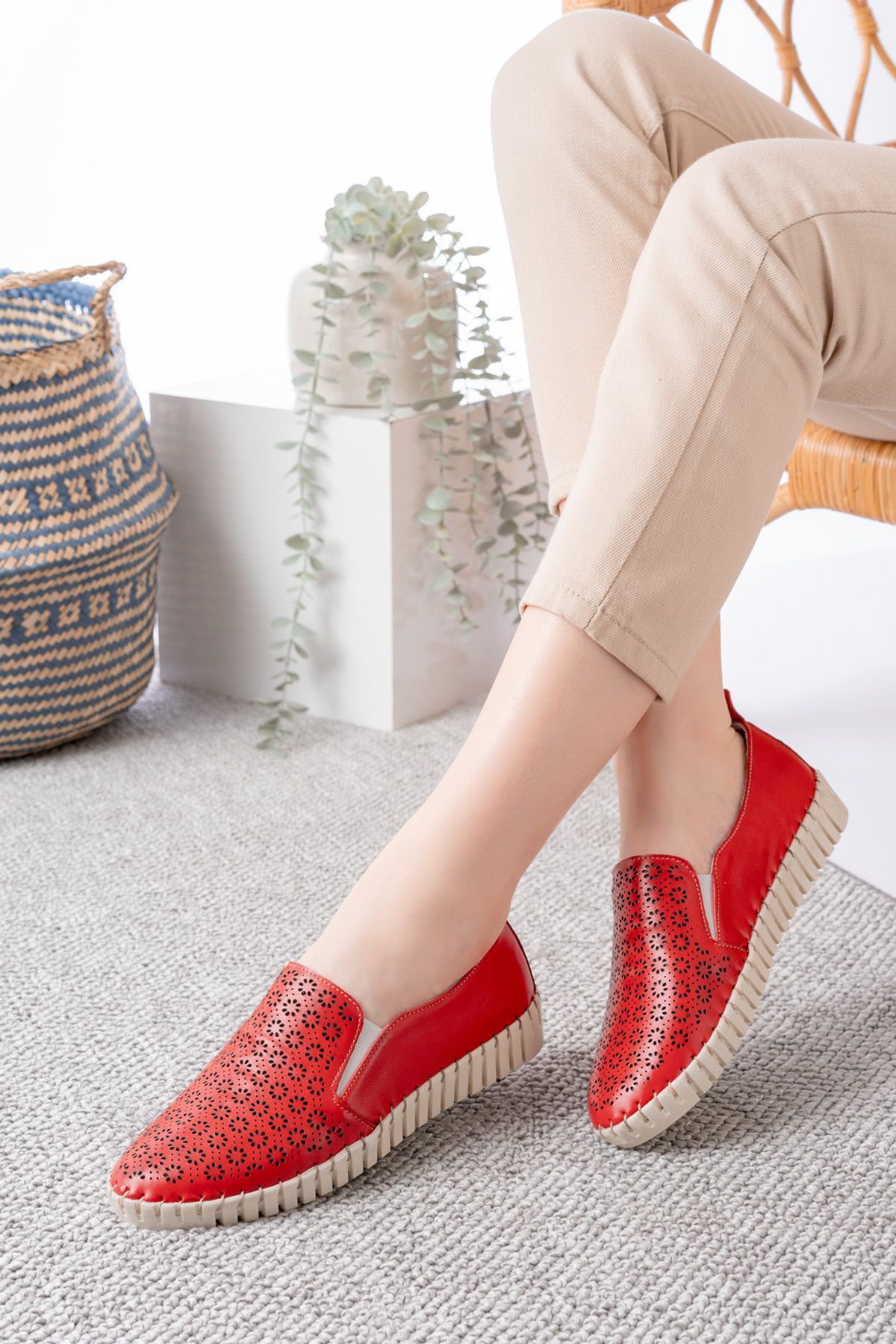 Dericalle shoes Hakiki Deri Kadın Yazlık Ayakkabı