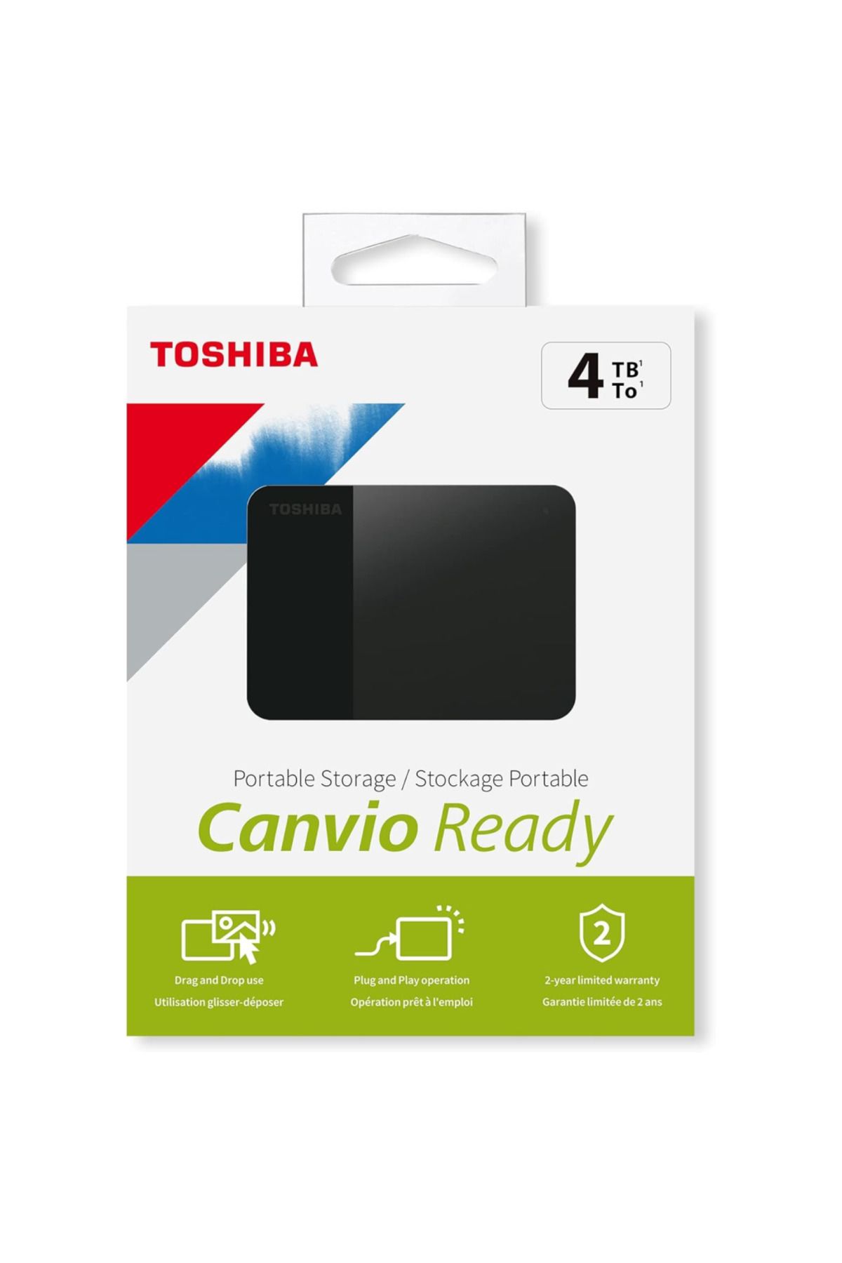 Toshiba HDTP340EK3CA, Canvio Ready, 4TB, 2.5" USB 3.0, Taşınabilir, Harici HDD, (Black)
