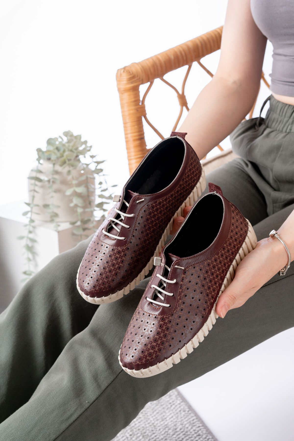 Dericalle shoes Hakiki Deri Kadın Yazlık Ayakkabı