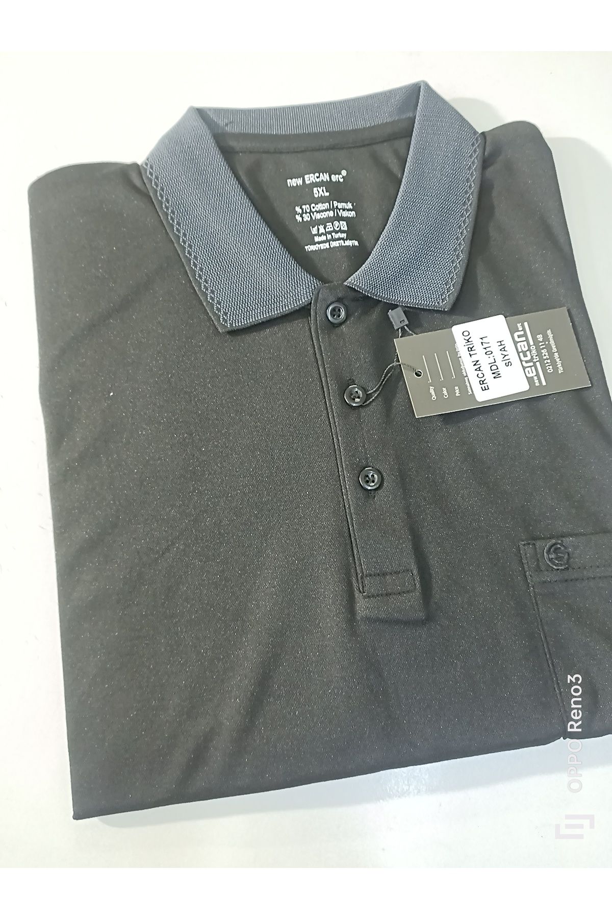 ercan triko kısa kol tek cepli pamuklu büyük beden L-6XL ARASI yakalı t-shirt